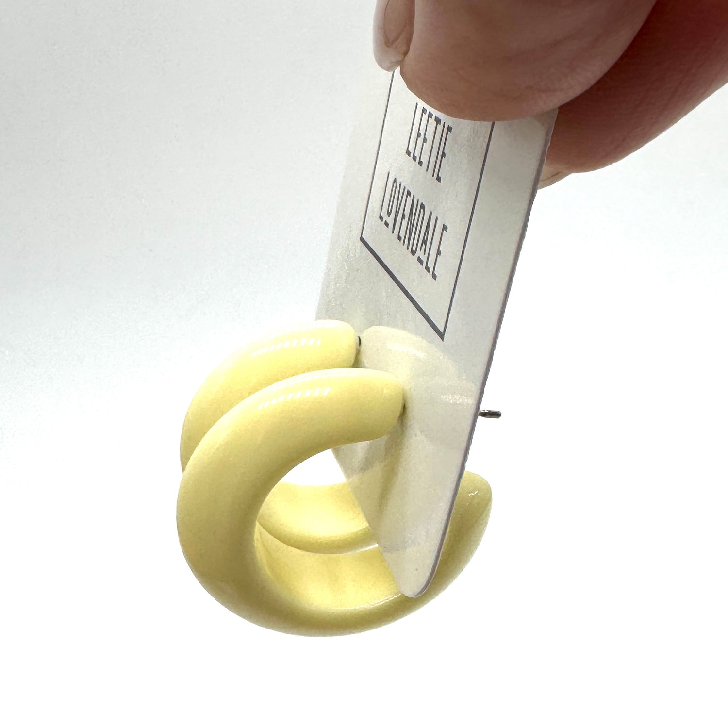 Butter Yellow Pinched Bulb Stud