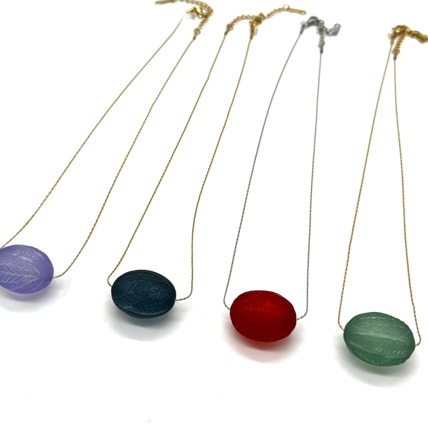 Laurel Leaf Slide Bead Necklace