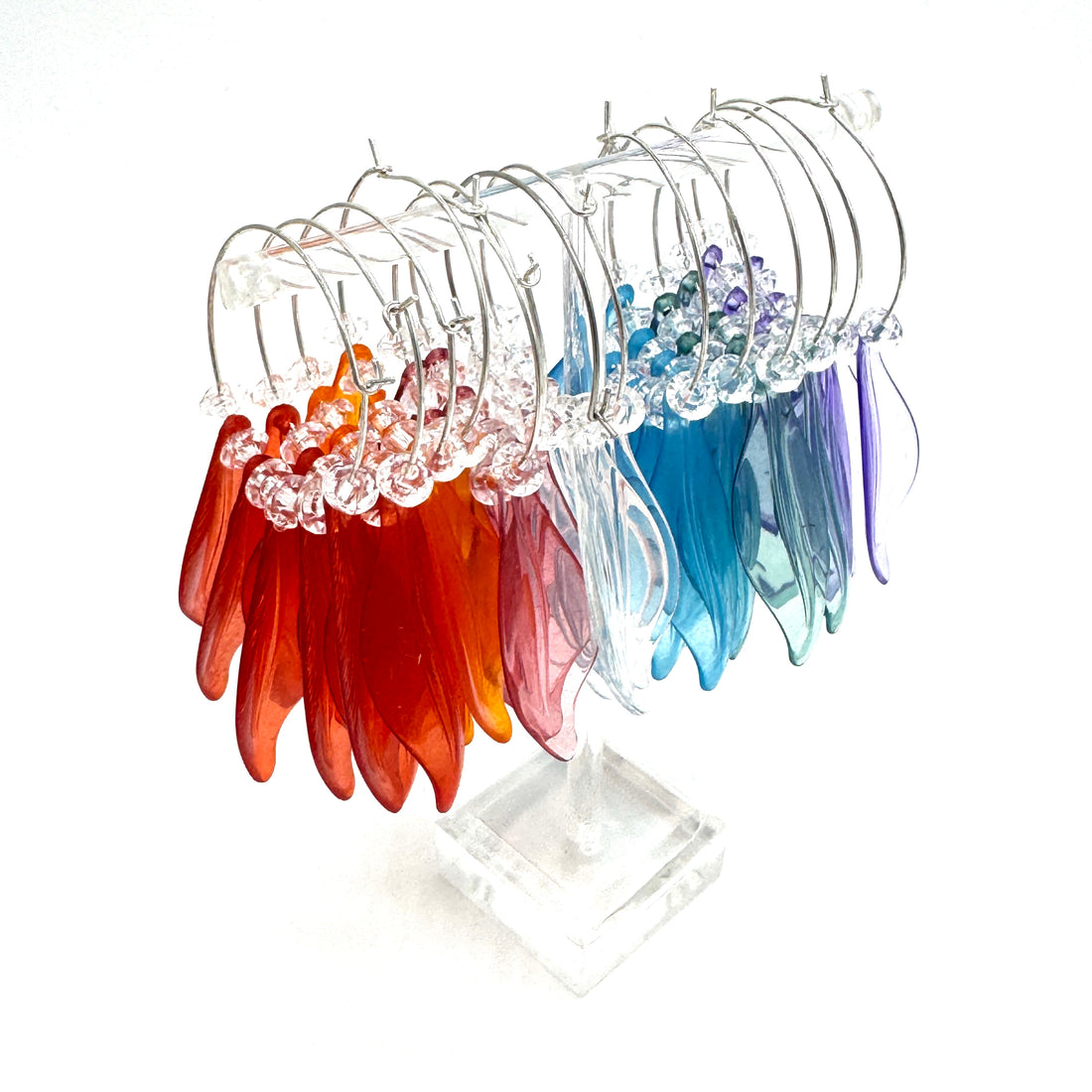 Willow Leaf Hoops — Made With Vintage Lucite