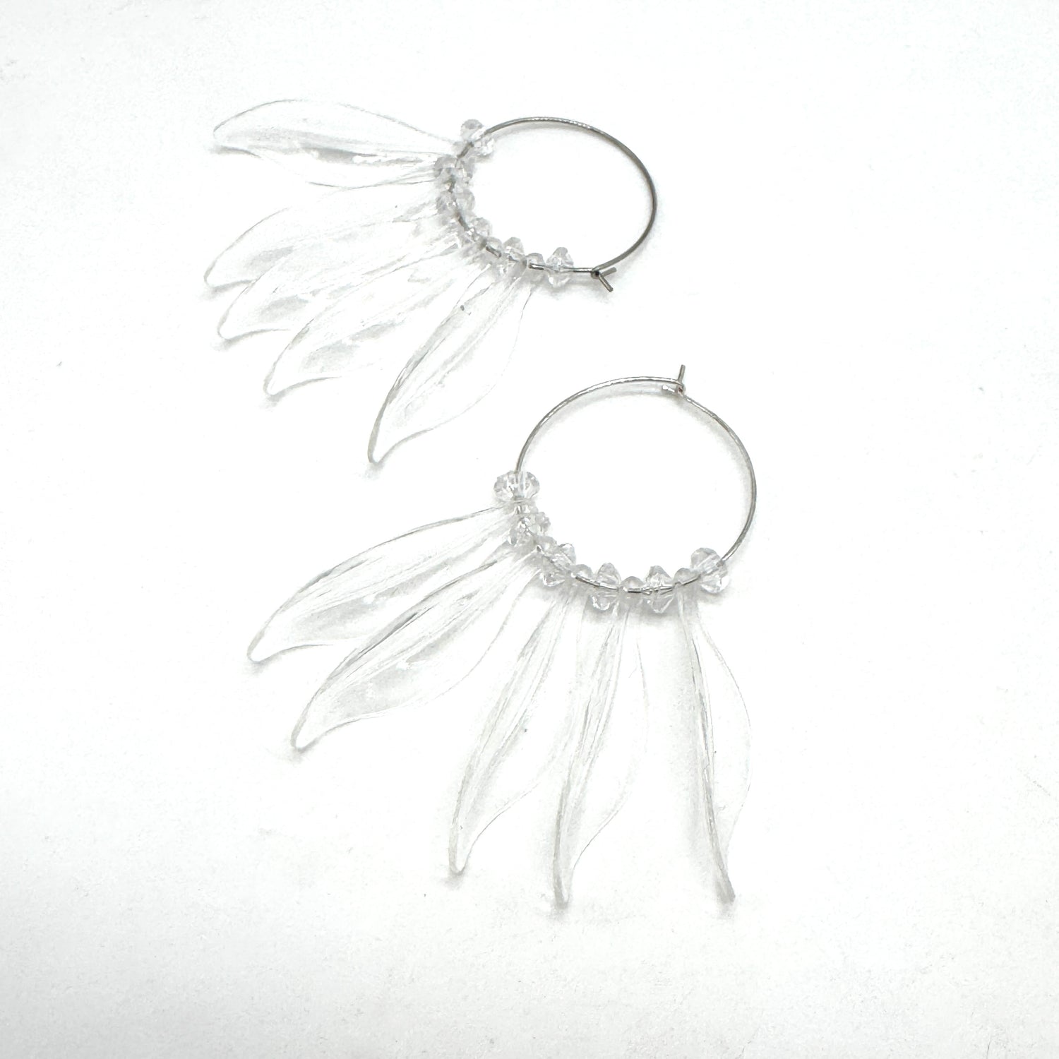 Willow Leaf Hoops — Made With Vintage Lucite