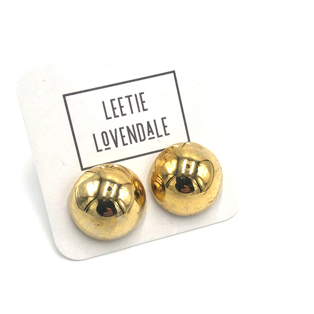 Egyptian Gold Retro Button Stud Earrings
