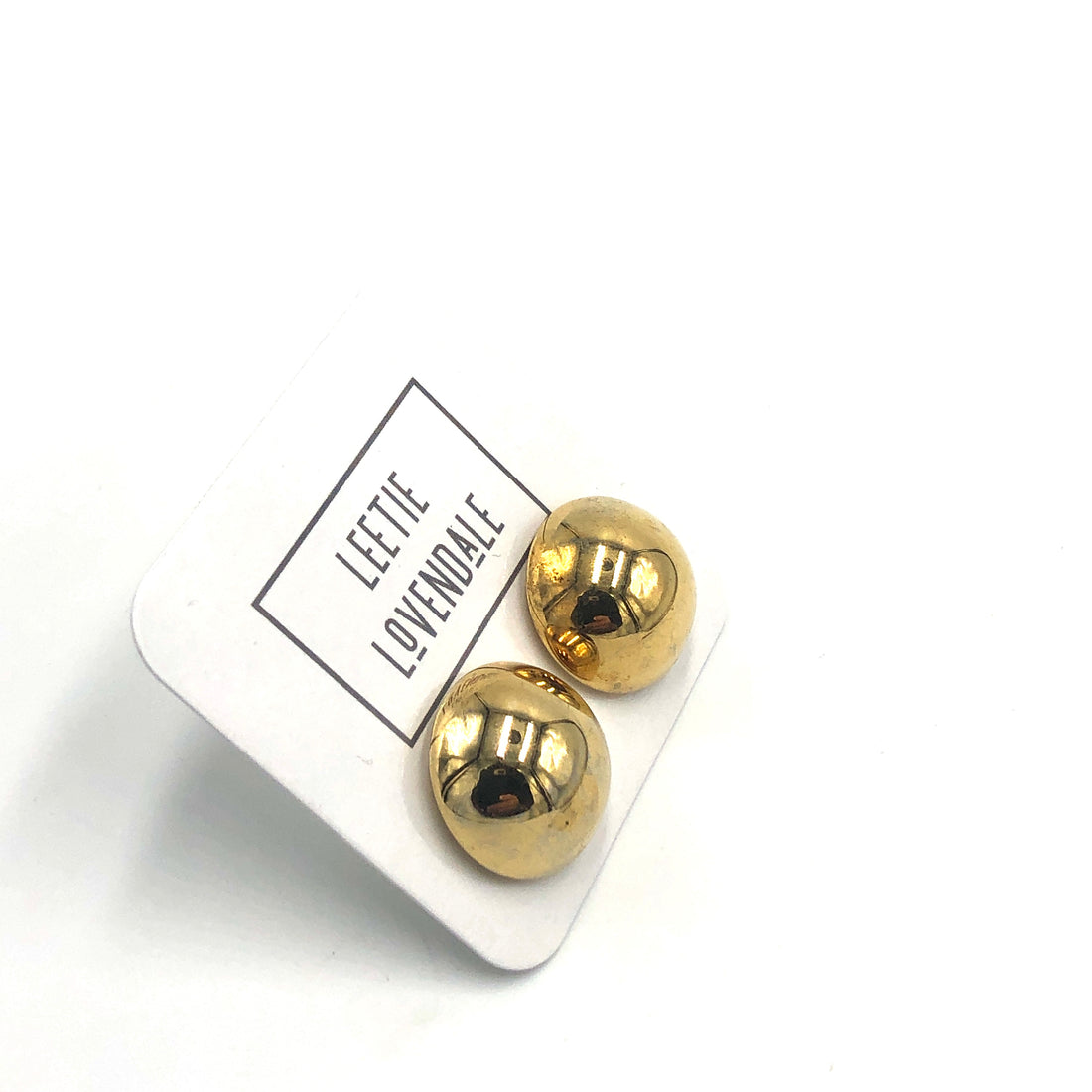 Egyptian Gold Retro Button Stud Earrings