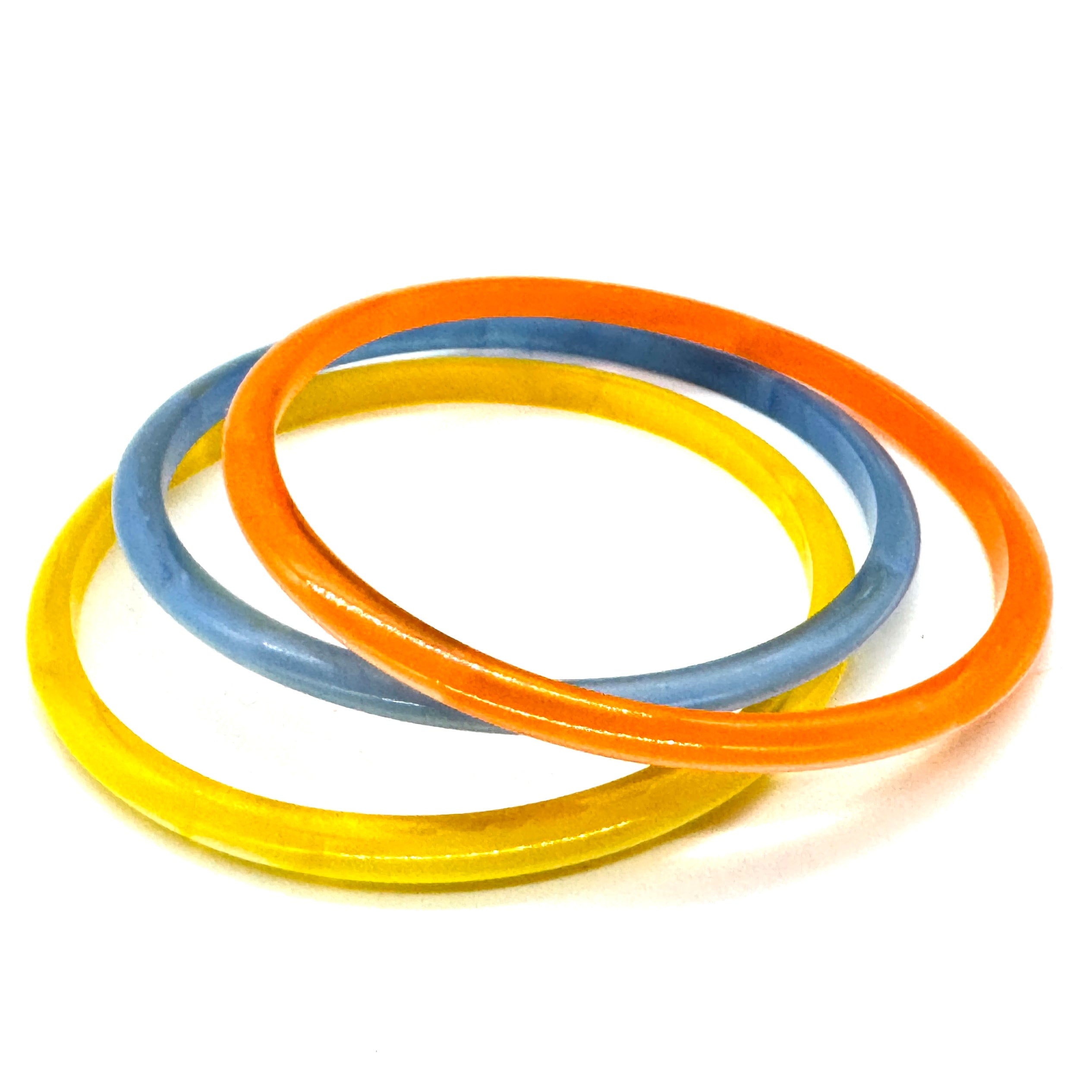 Triple Moonglow Best Plastics Bangle Bracelets - Set of 3