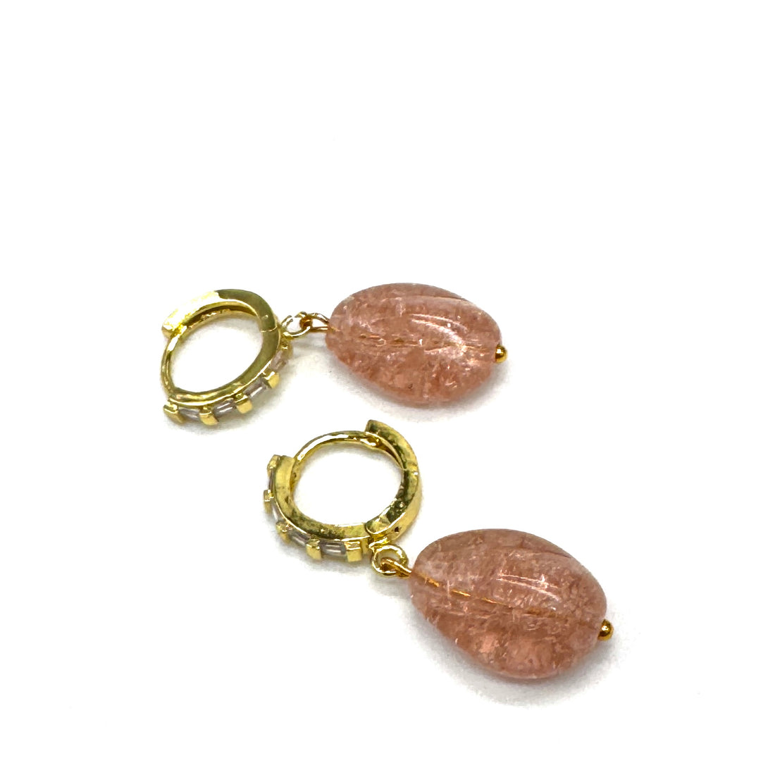 Pink Twist Glass Earrings