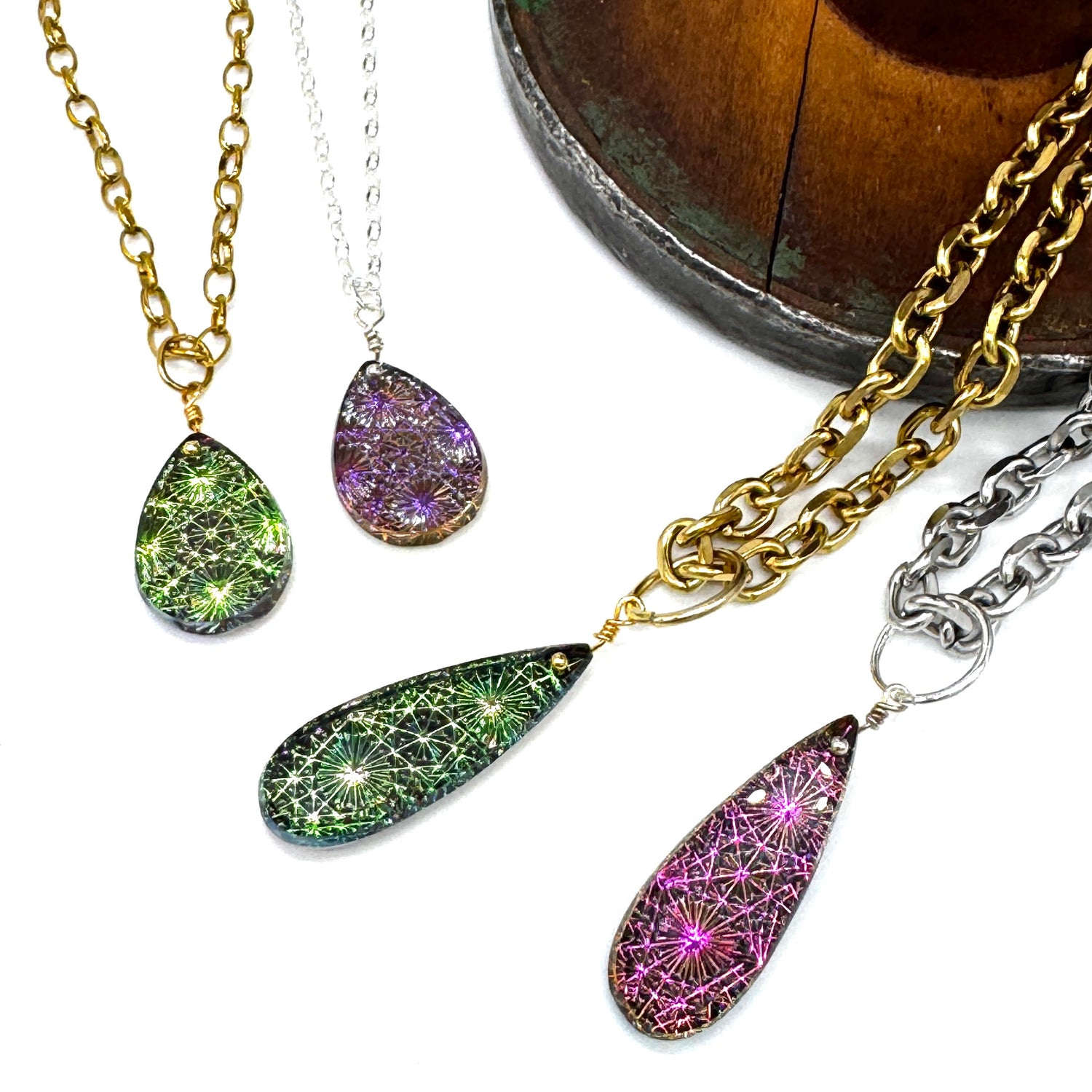 Supernova Glass Pendant Necklace