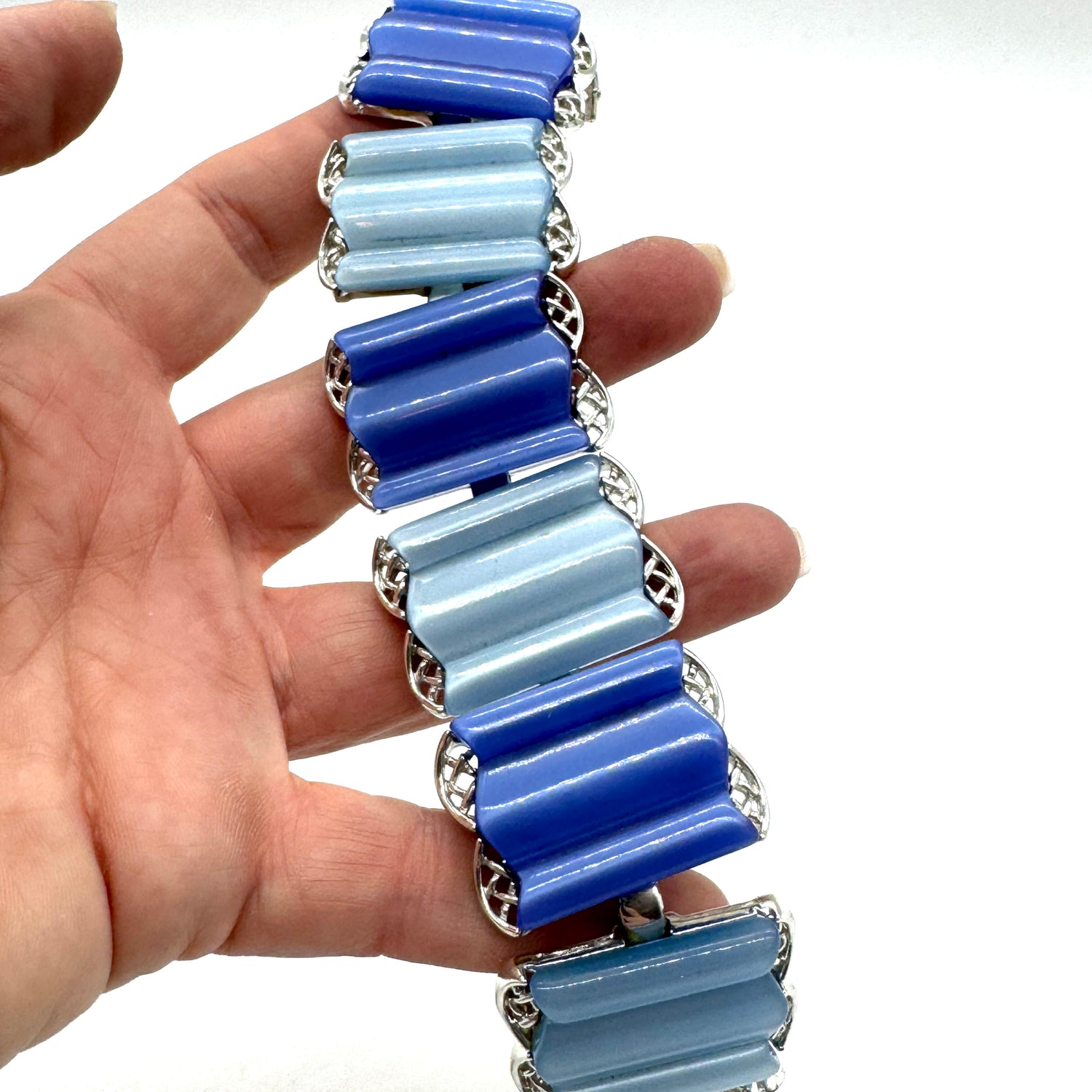 Vintage Blues Thermoset Bracelet