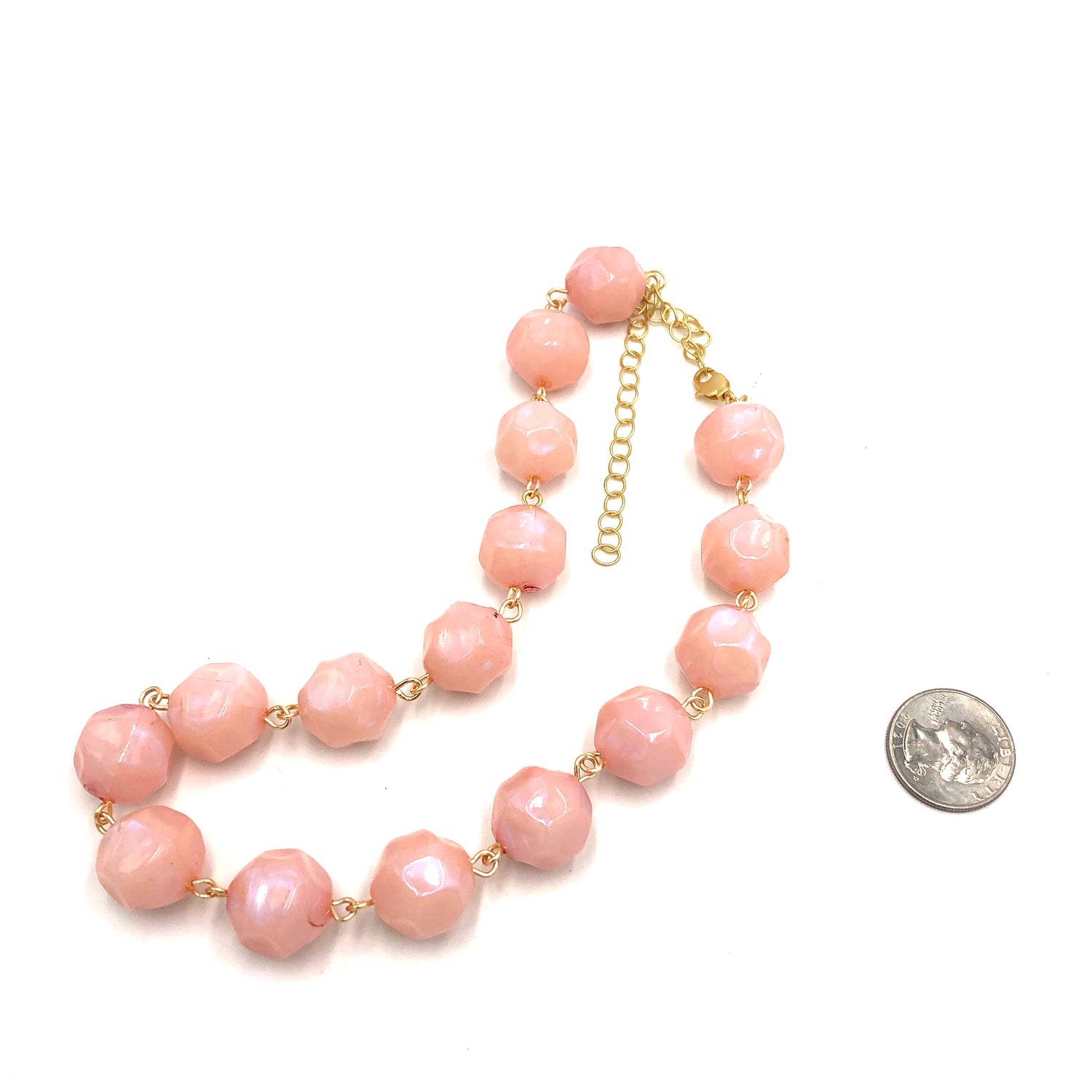 light pink necklace