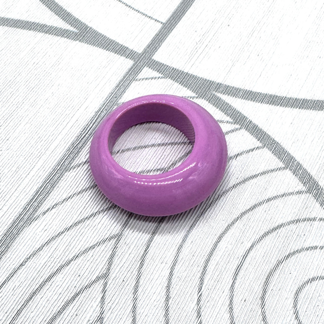 Petal Pink Tapered Lucite Ring