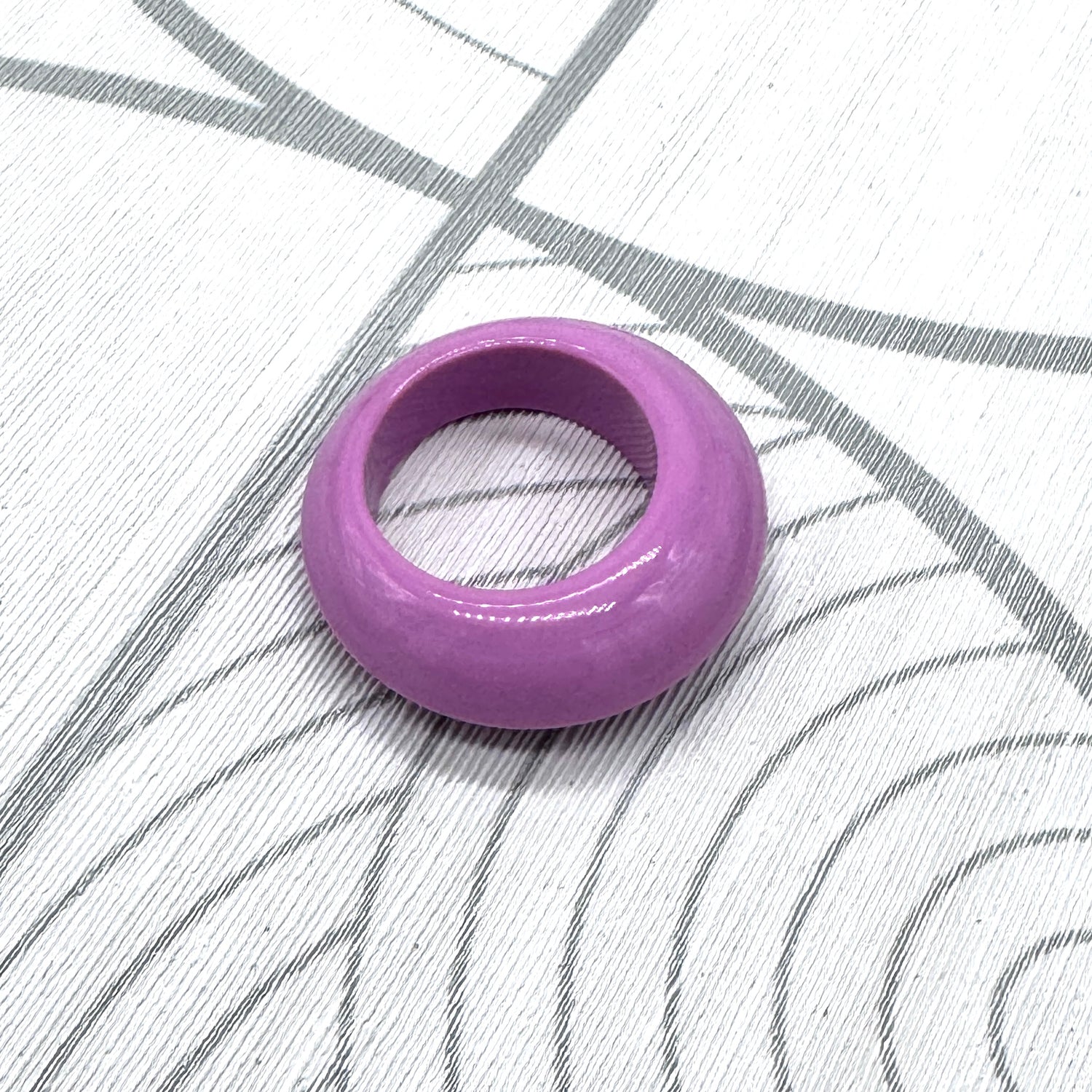Petal Pink Tapered Lucite Ring