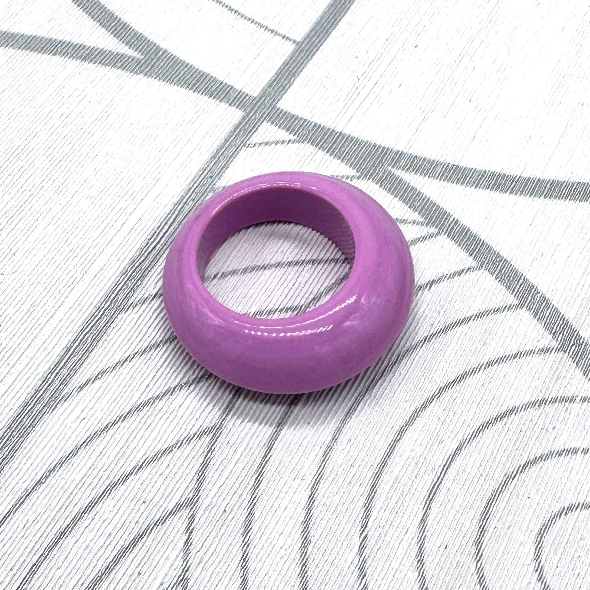 Petal Pink Tapered Lucite Ring