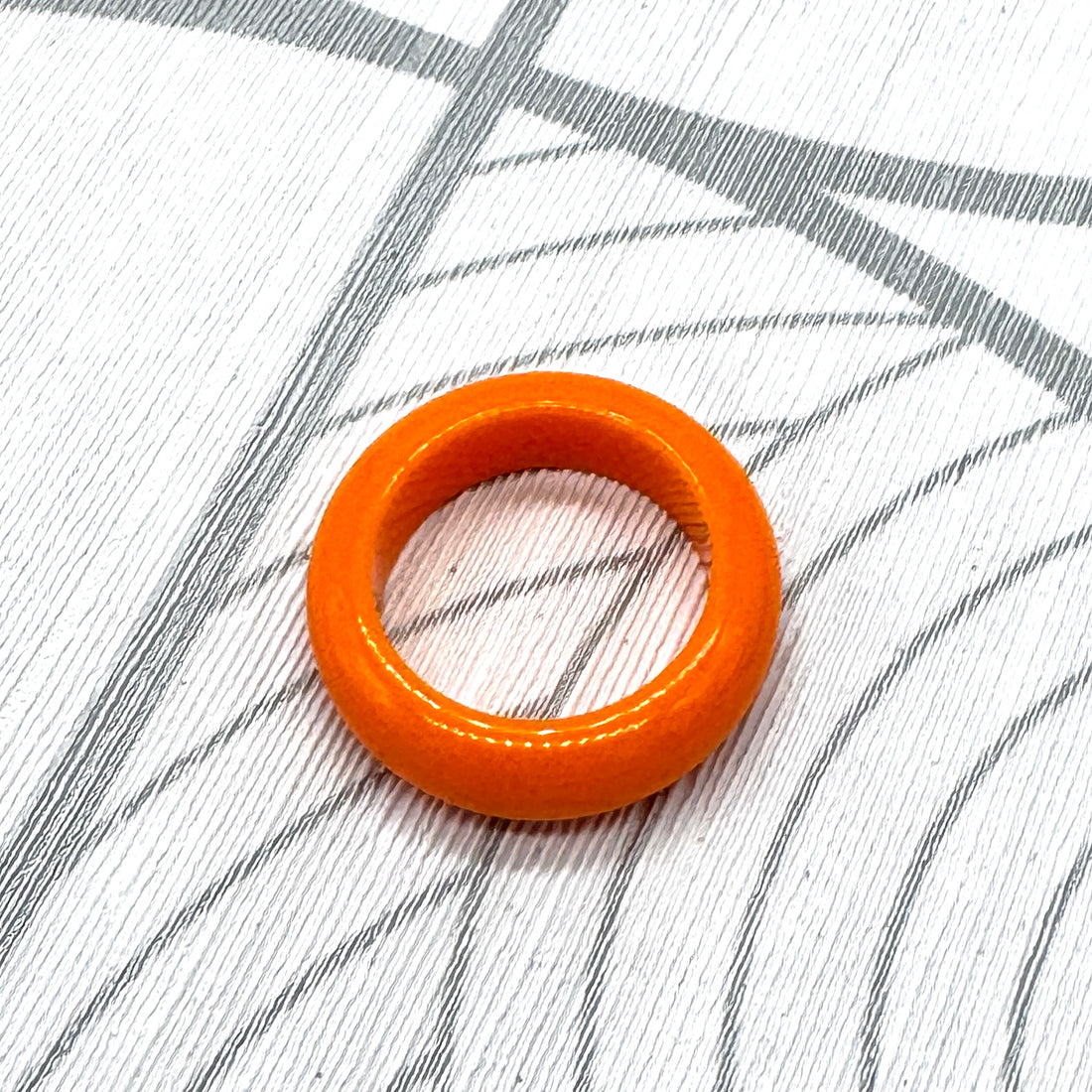 Orange Lucite Ring