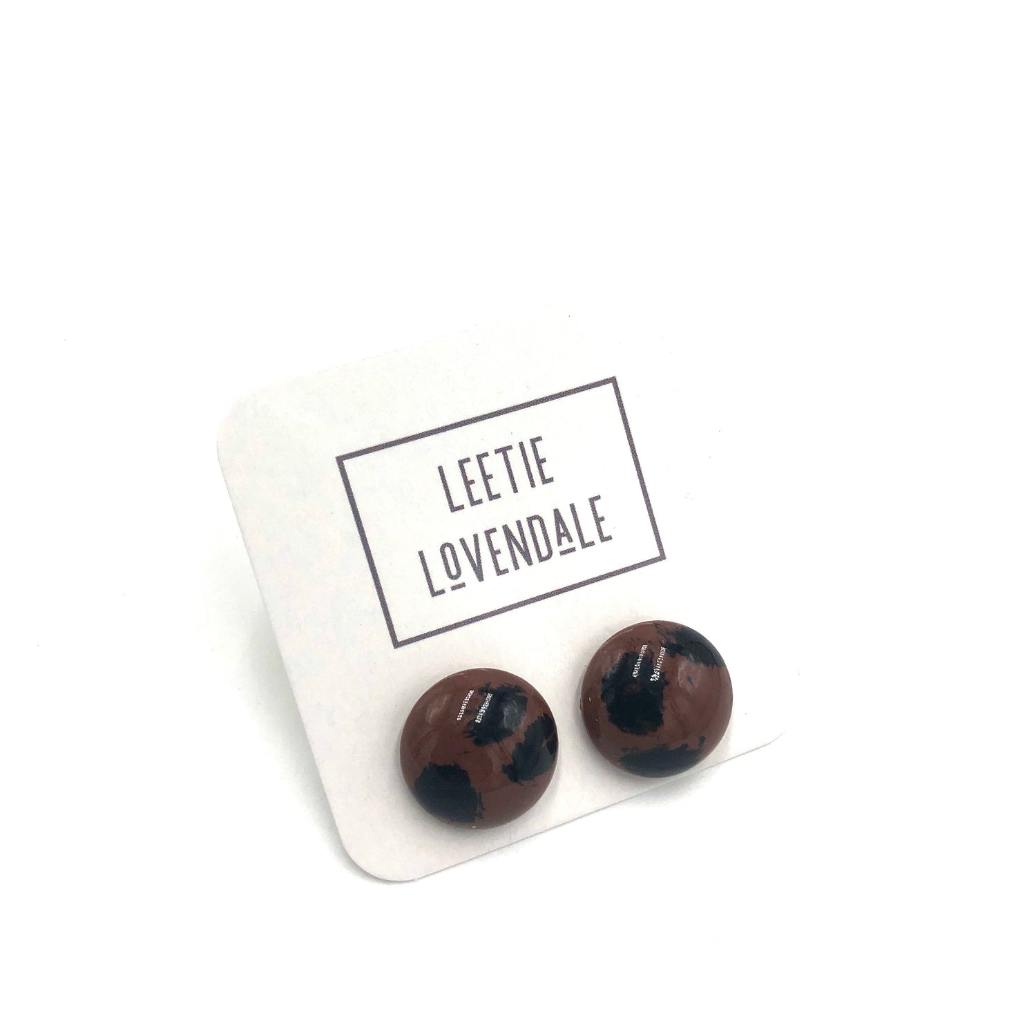 Wild Spotted Retro Button Stud Earrings