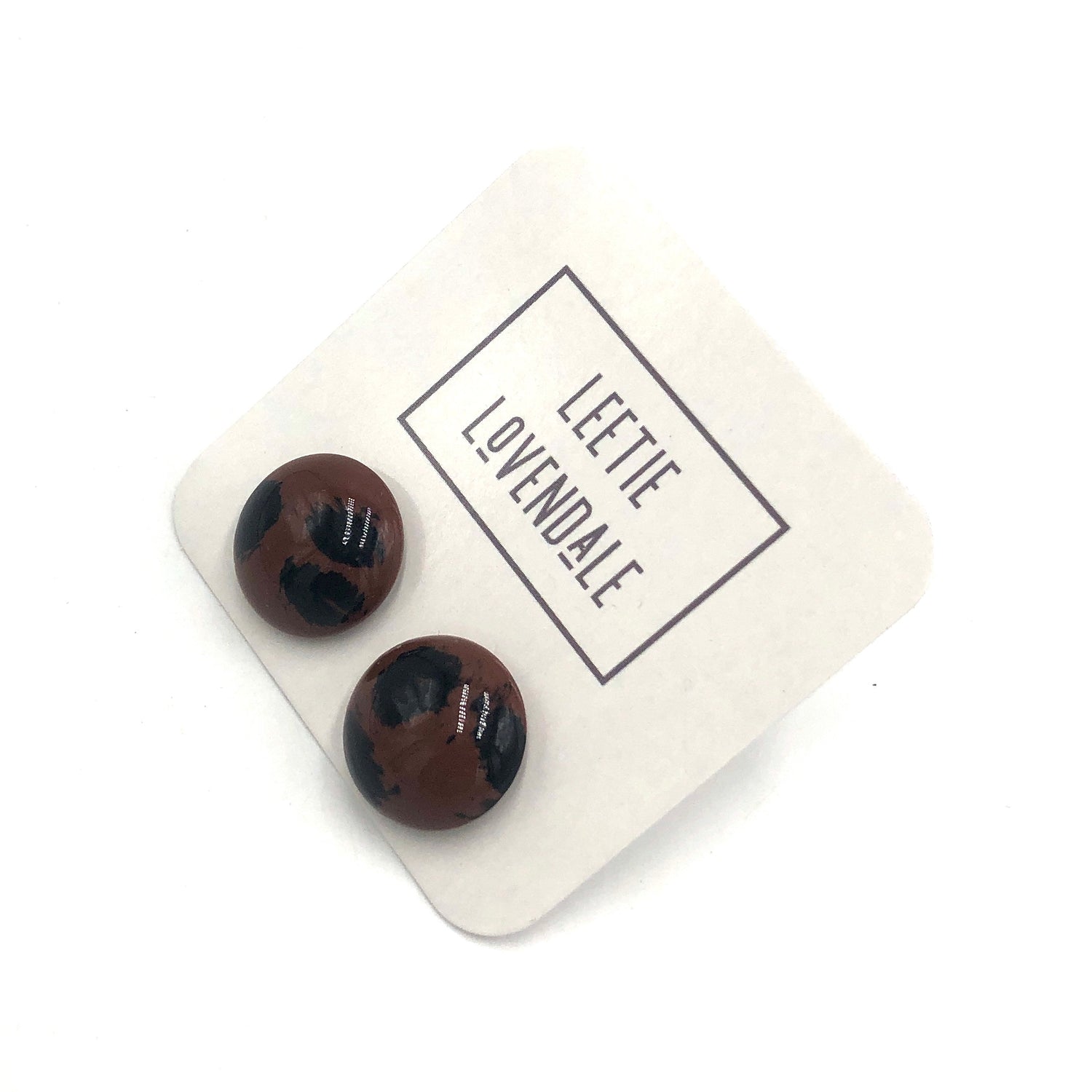 Wild Spotted Retro Button Stud Earrings