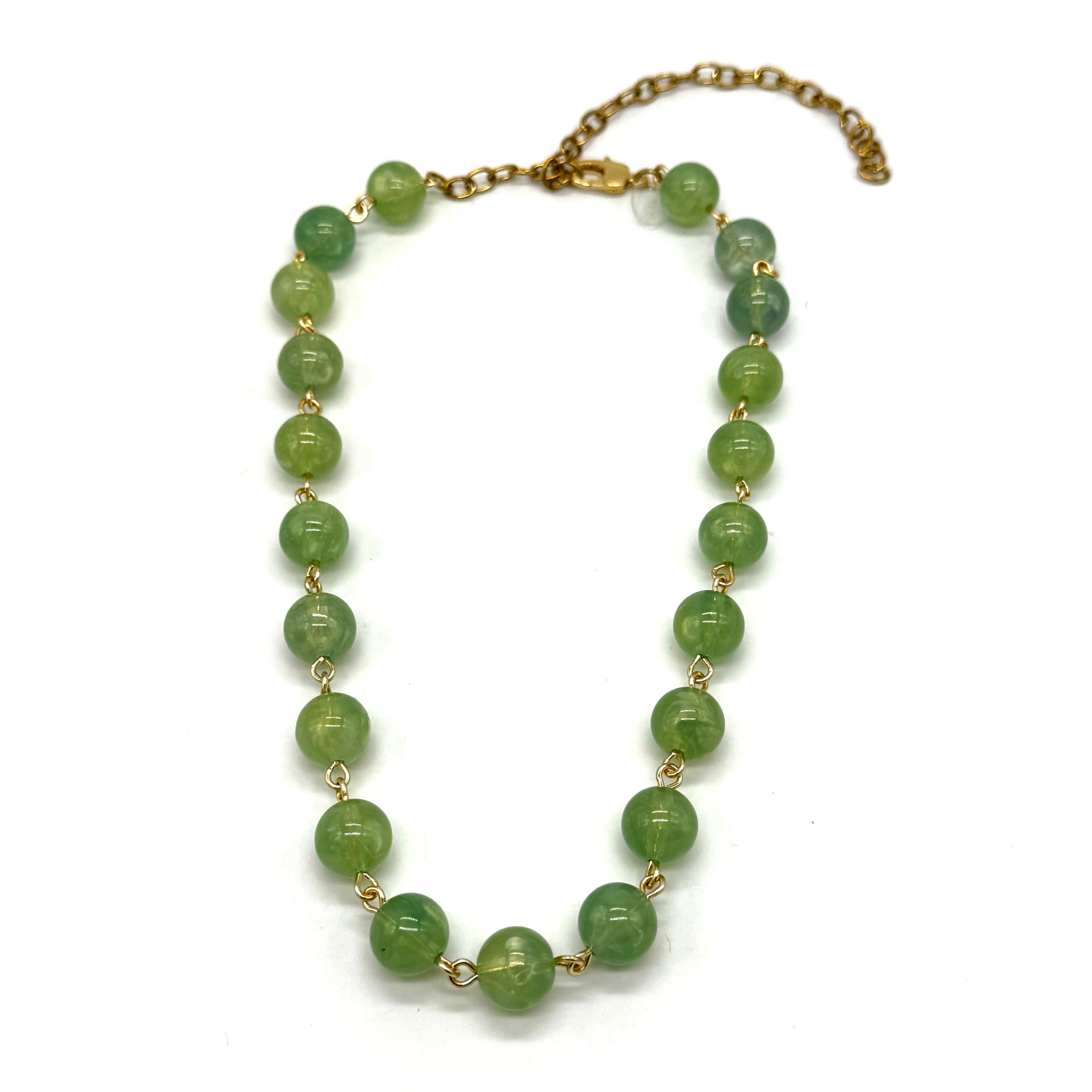 Sage Green Marbled Amelia Necklace