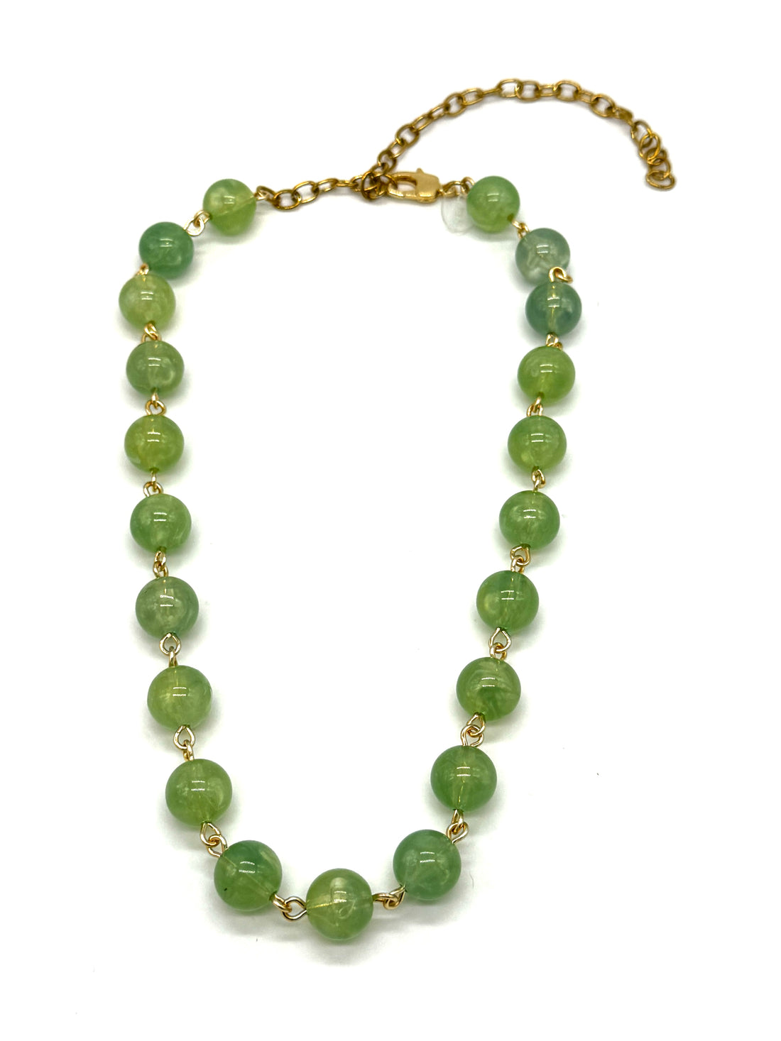 Sage Green Marbled Amelia Necklace