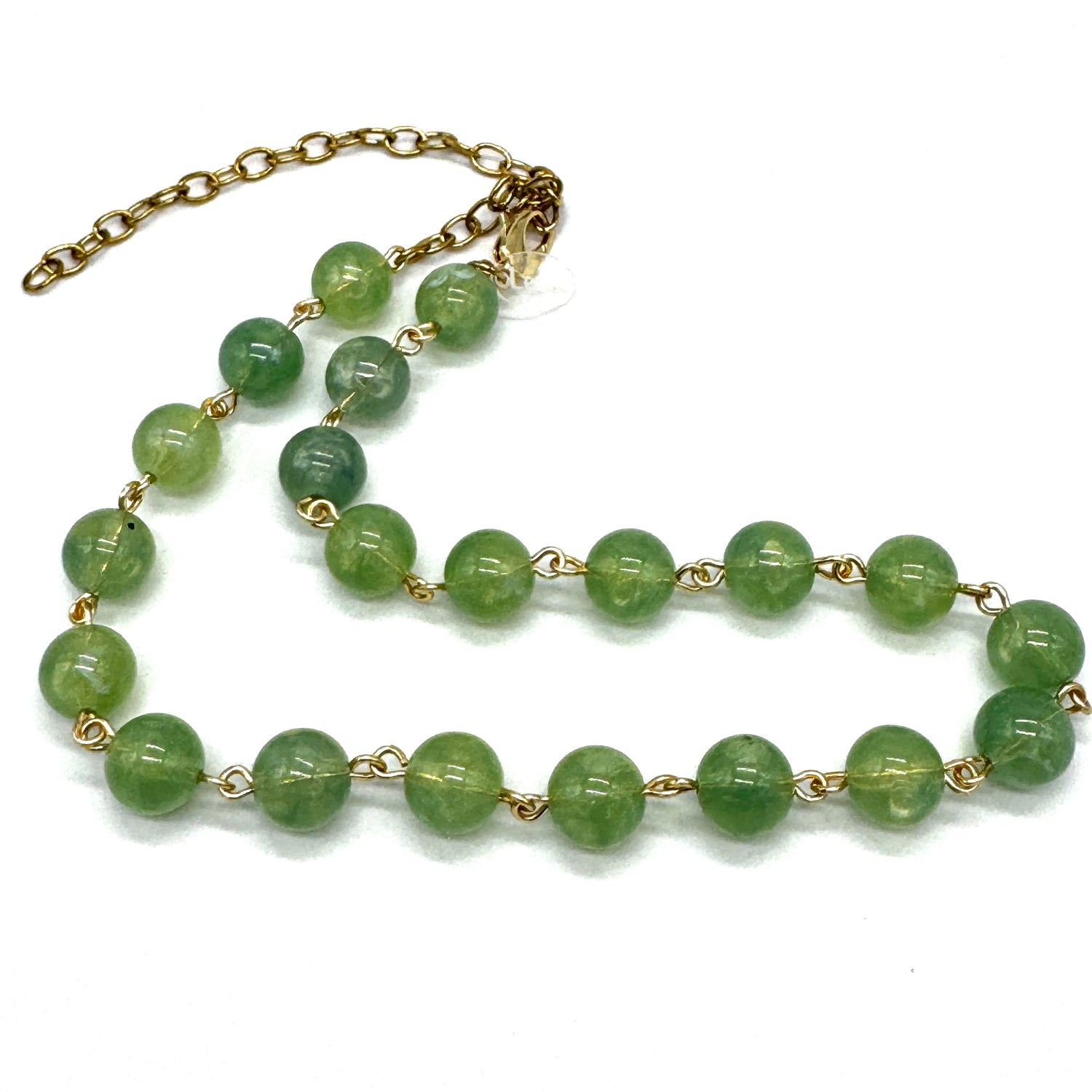 Sage Green Marbled Amelia Necklace