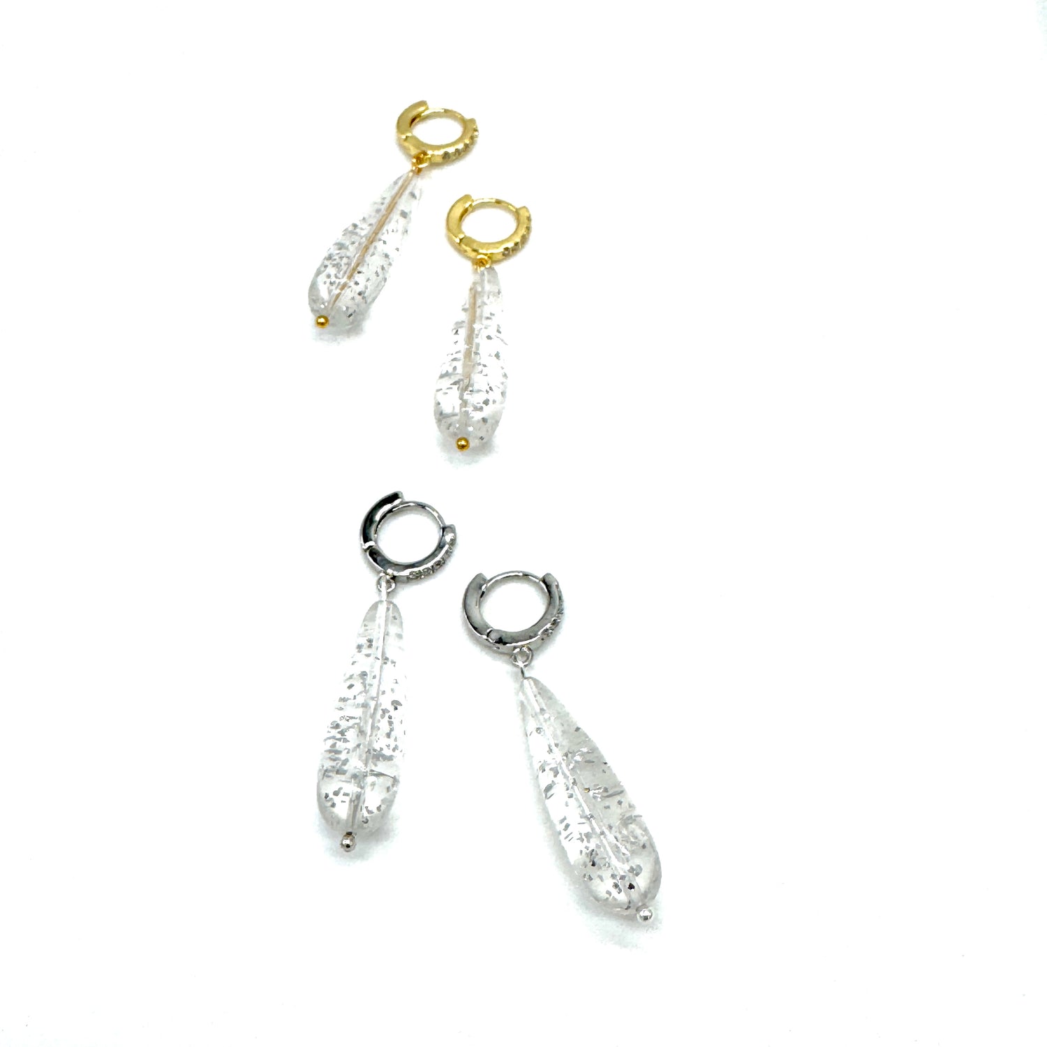 Iced Gleam Teardrop Earrings
