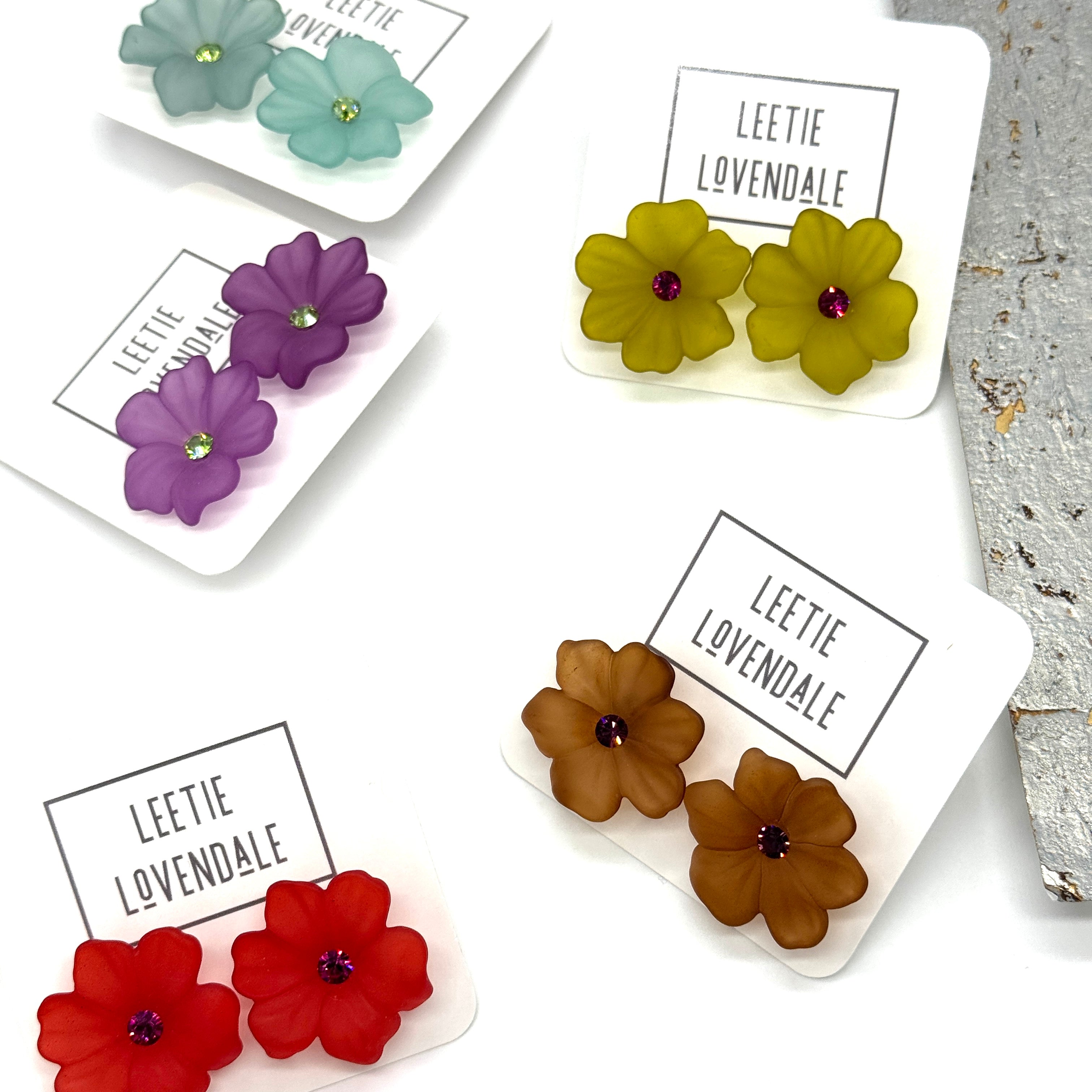 Jumbo Crystal Bloom Stud Earrings