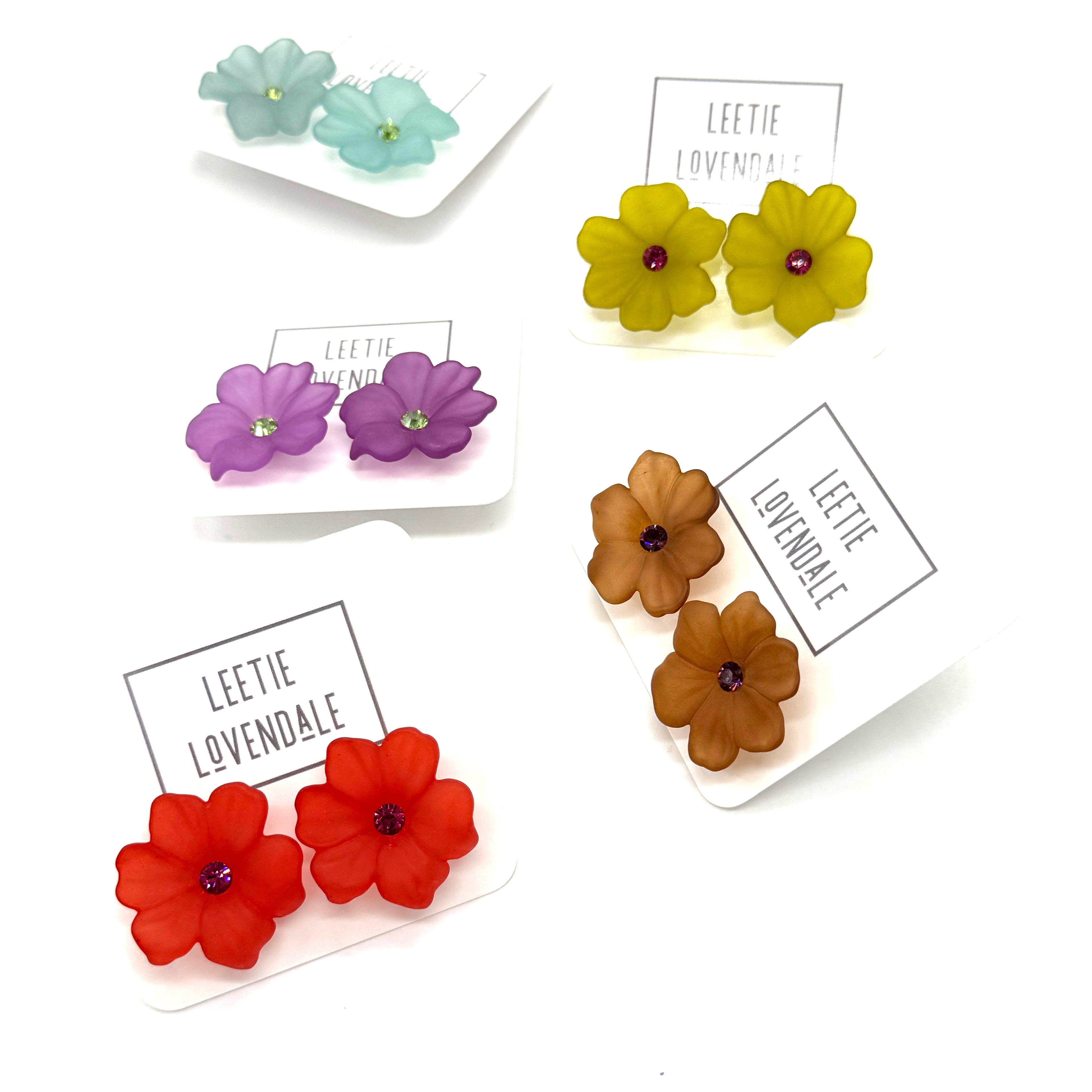 Jumbo Crystal Bloom Stud Earrings