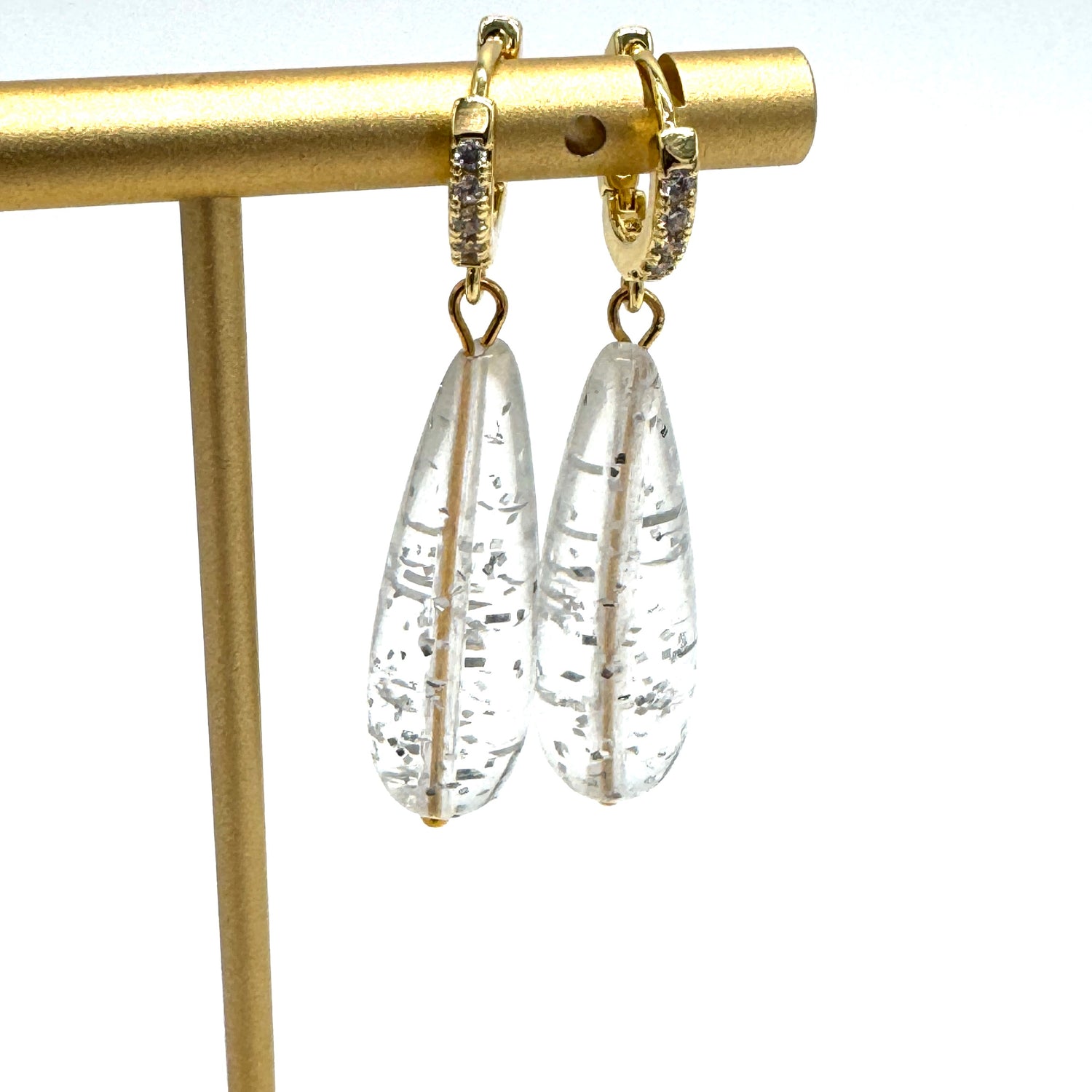 Iced Gleam Teardrop Earrings