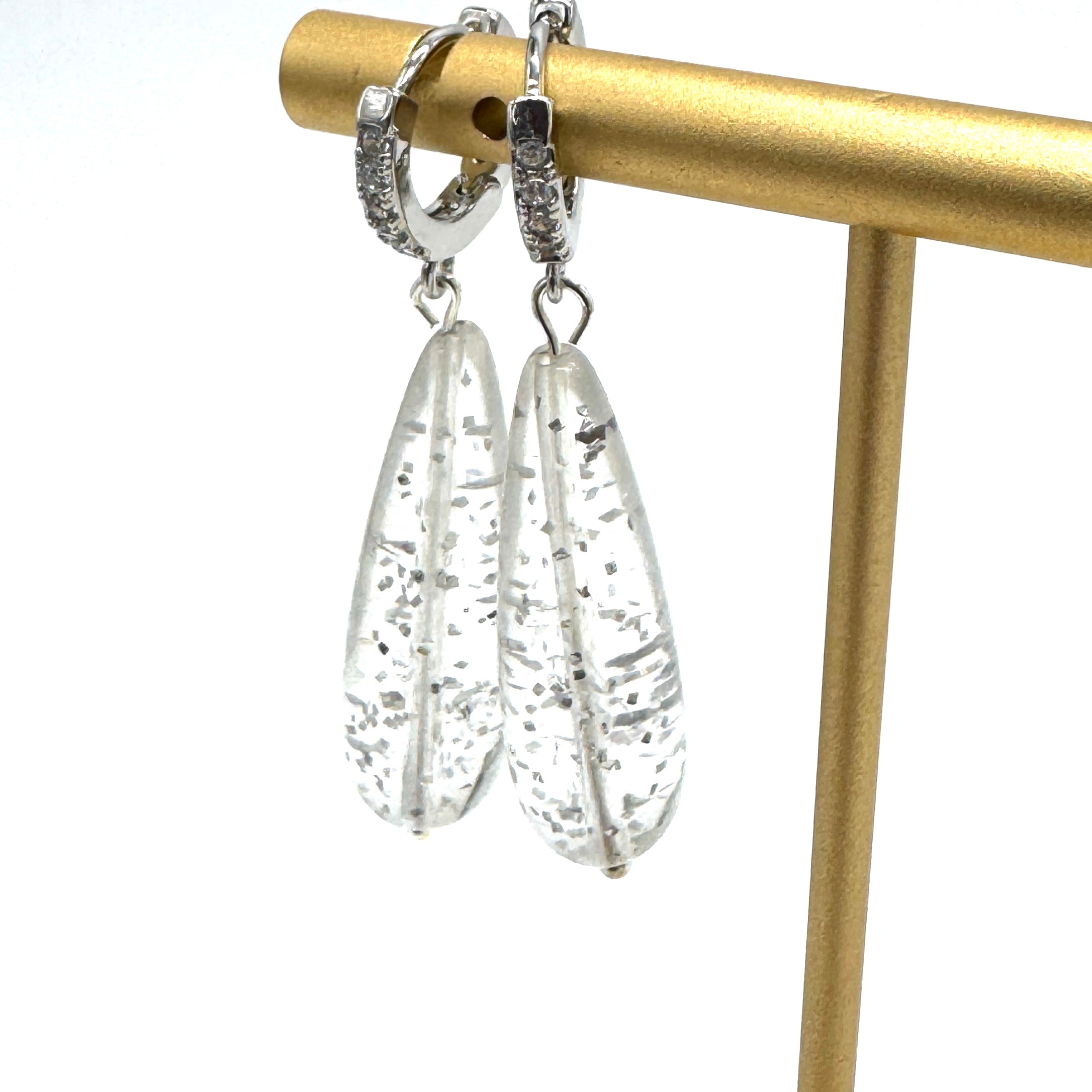 Iced Gleam Teardrop Earrings