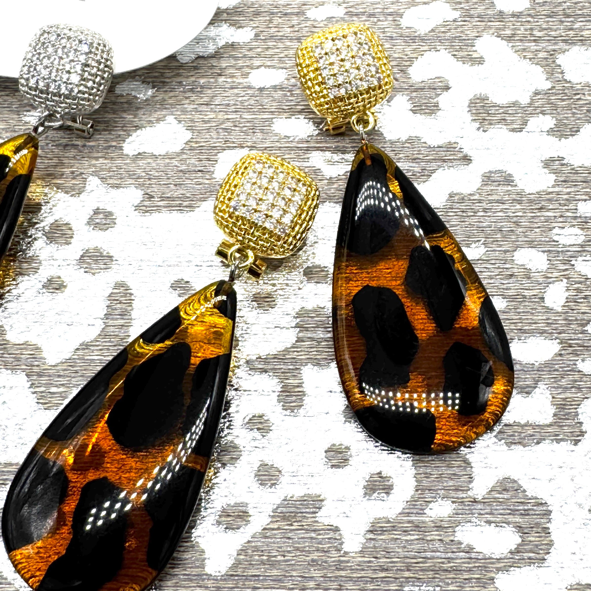 Leopard Lady Pavé Crystal Earrings
