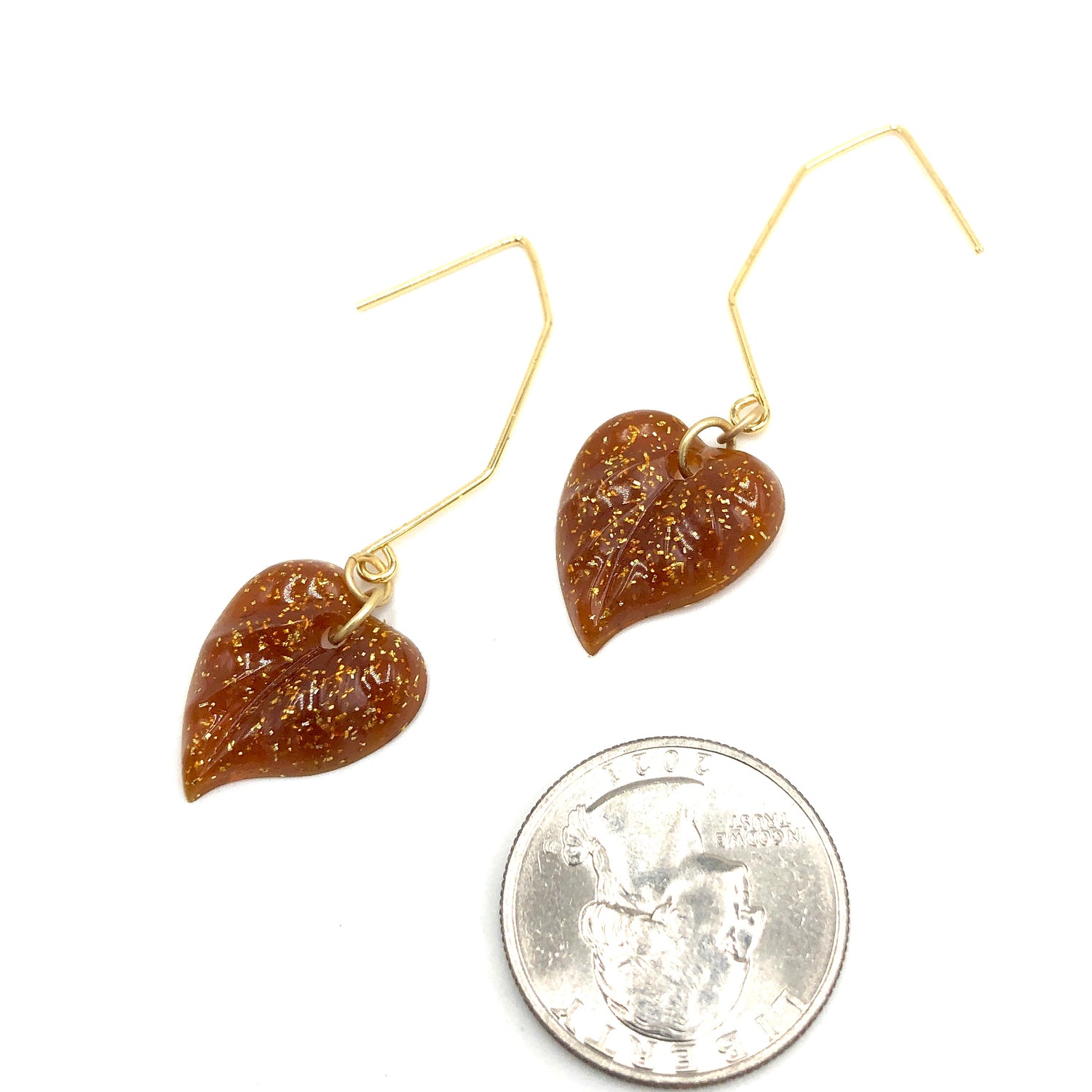 rusted glitter earrings