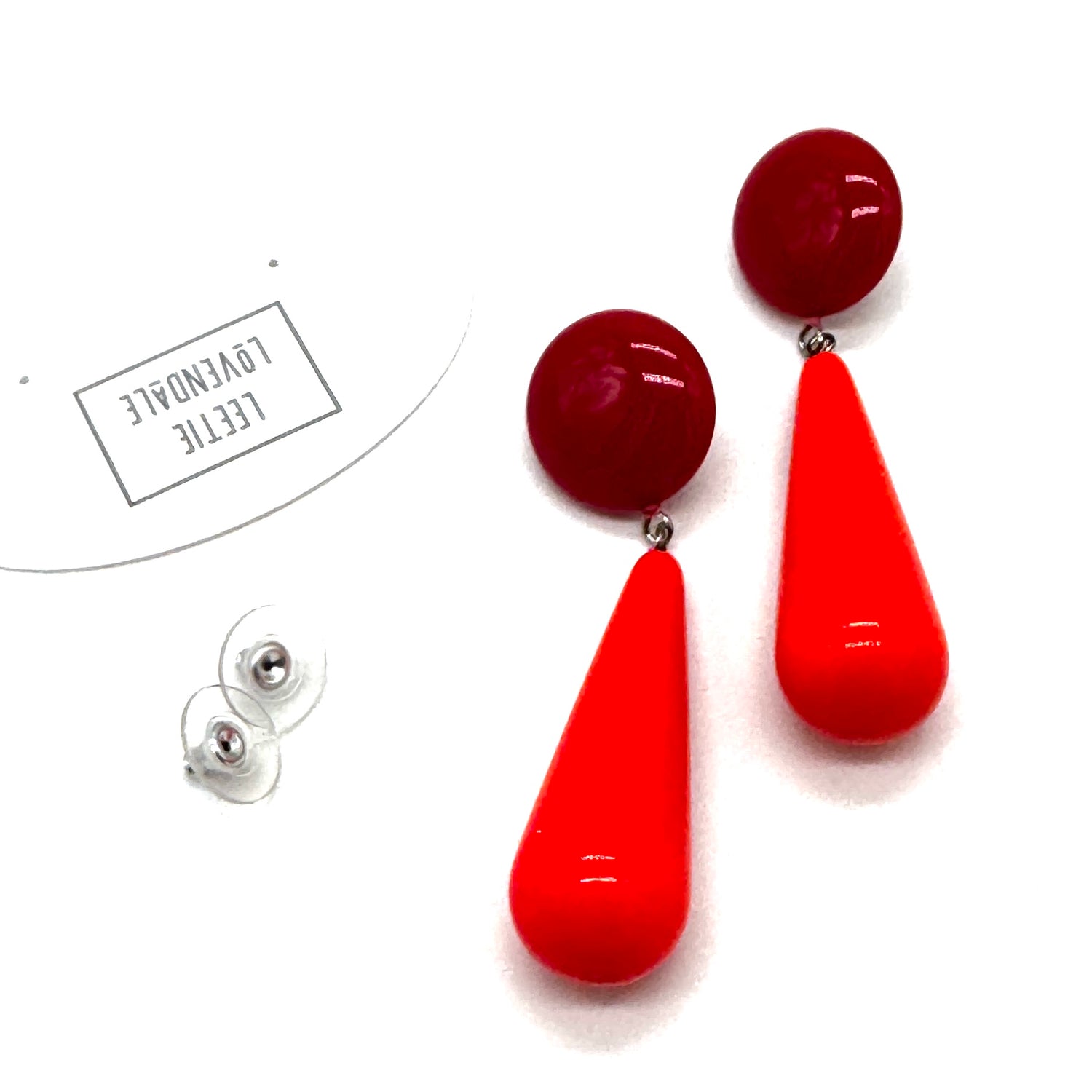 Red Hot Teardrop Earrings