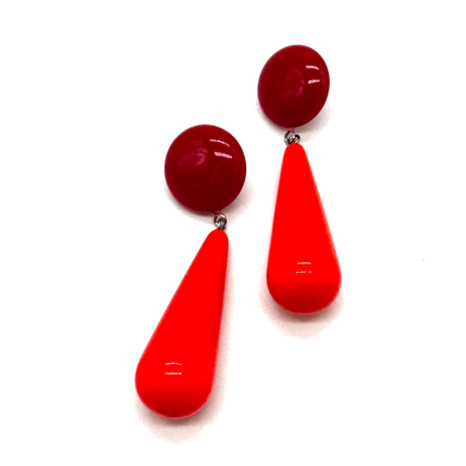 Red Hot Teardrop Earrings