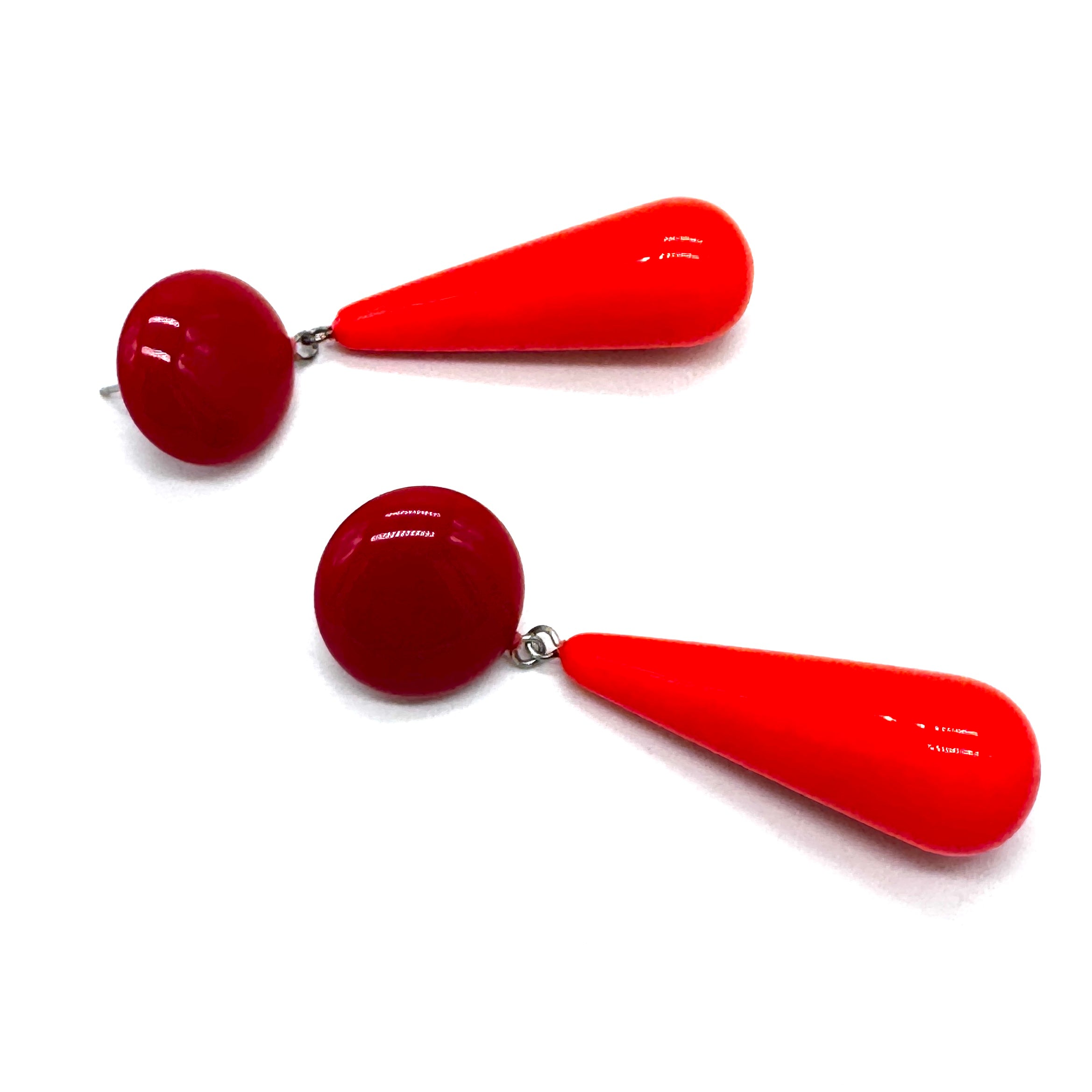 Red Hot Teardrop Earrings