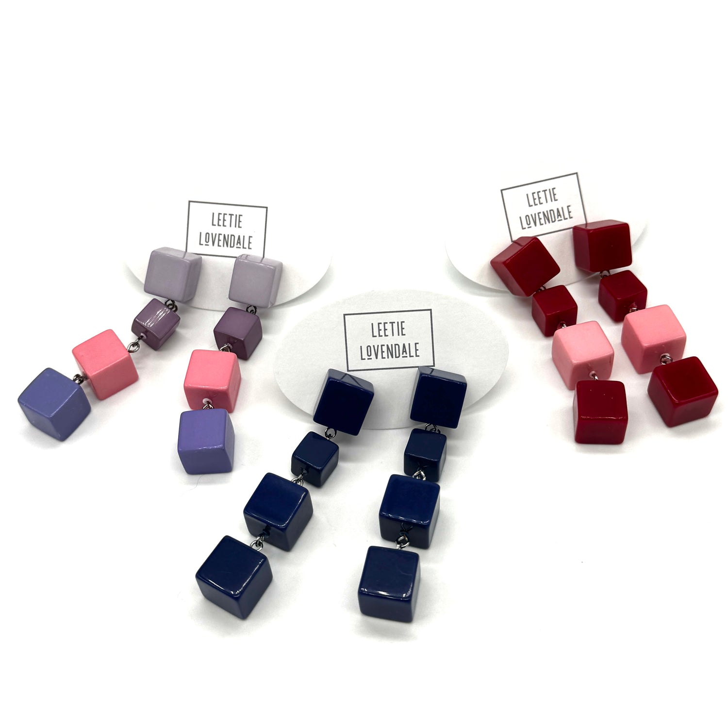Pixel Cube Drop Earrings