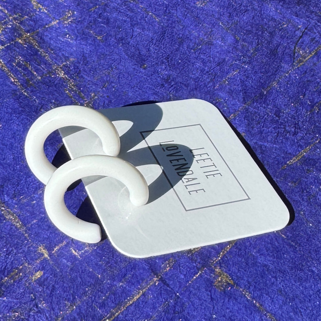 White Tube Hoop Earrings