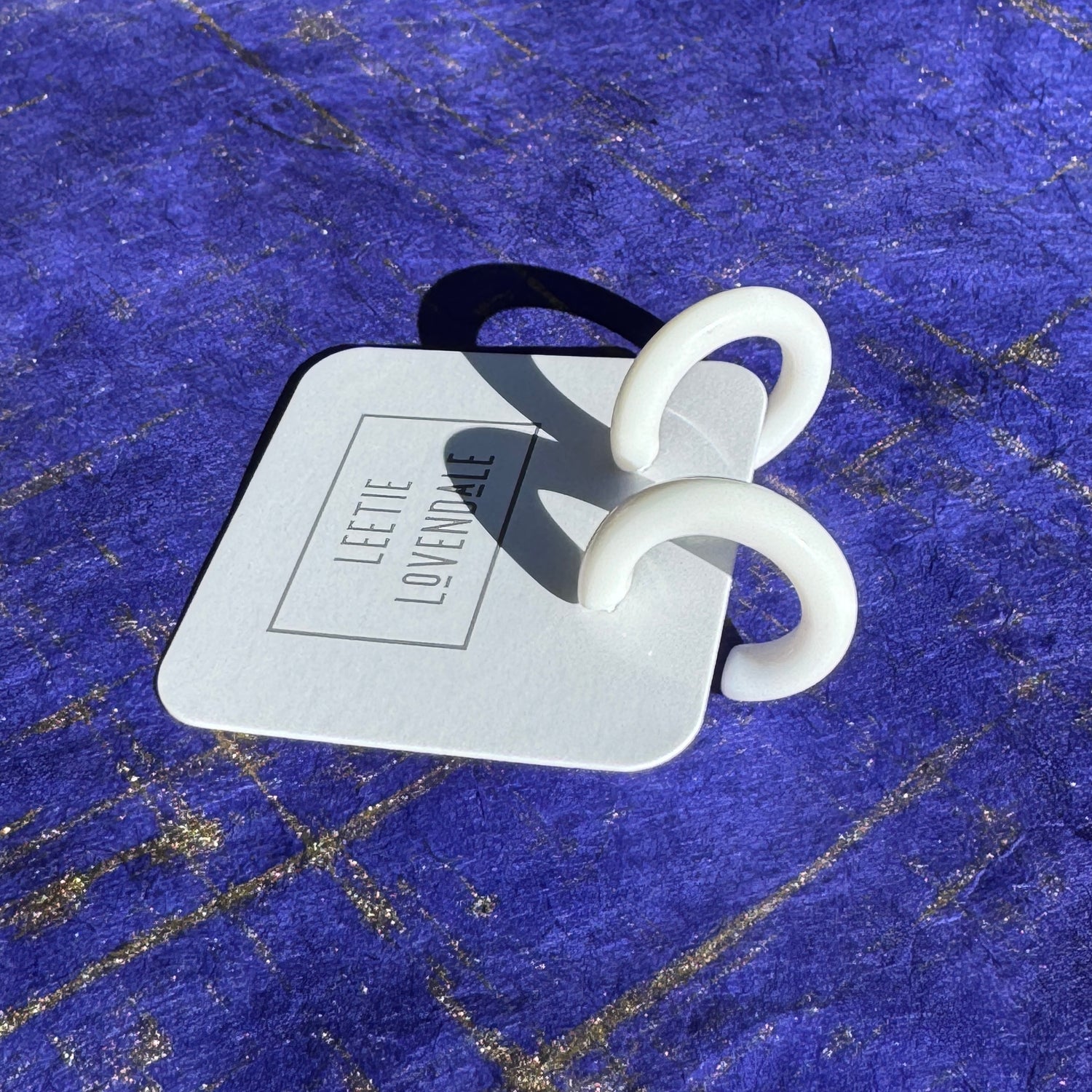 White Tube Hoop Earrings