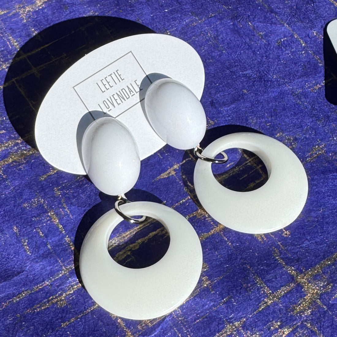 Ultra Mod White Go Go Earrings