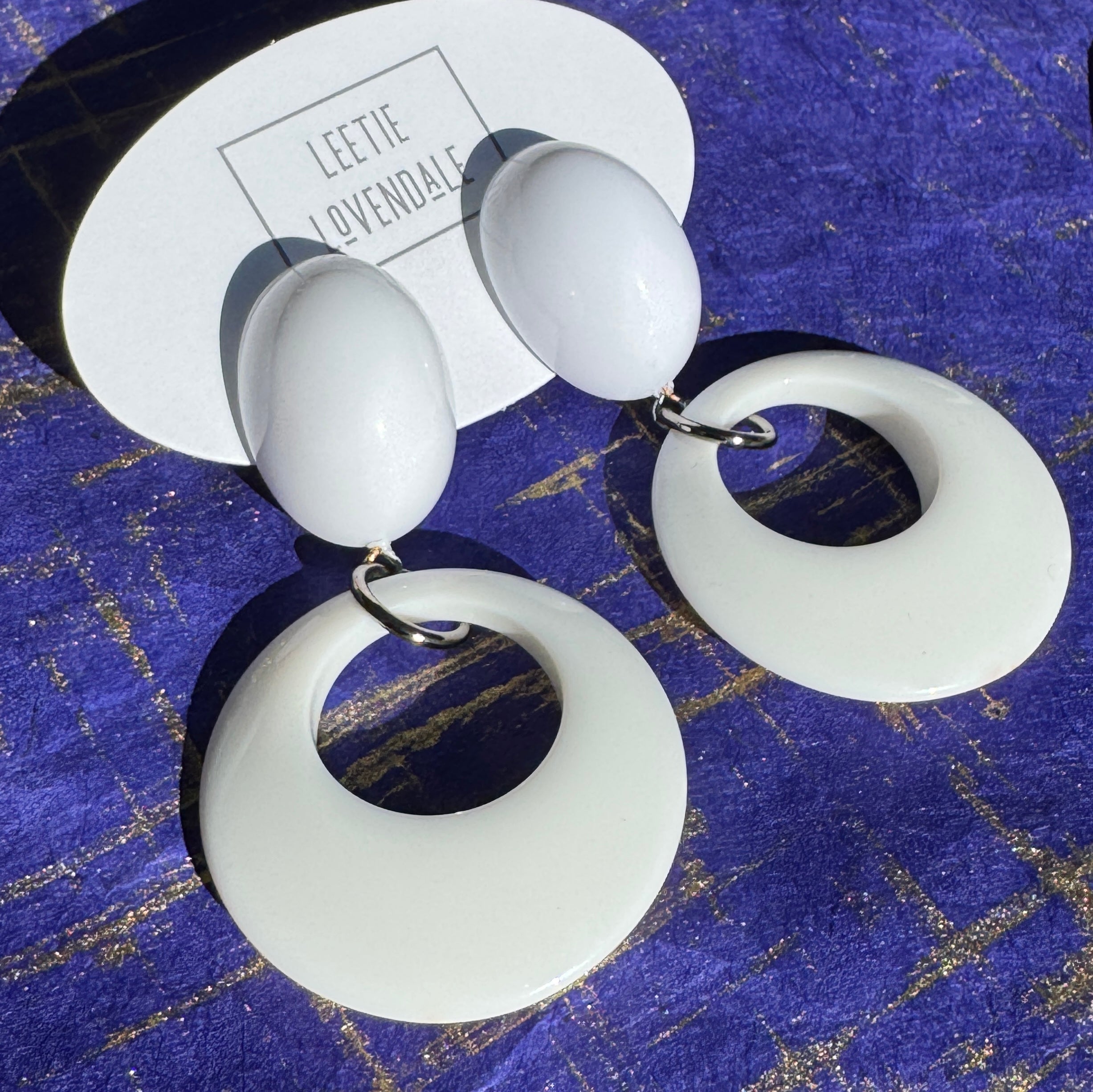 Ultra Mod White Go Go Earrings