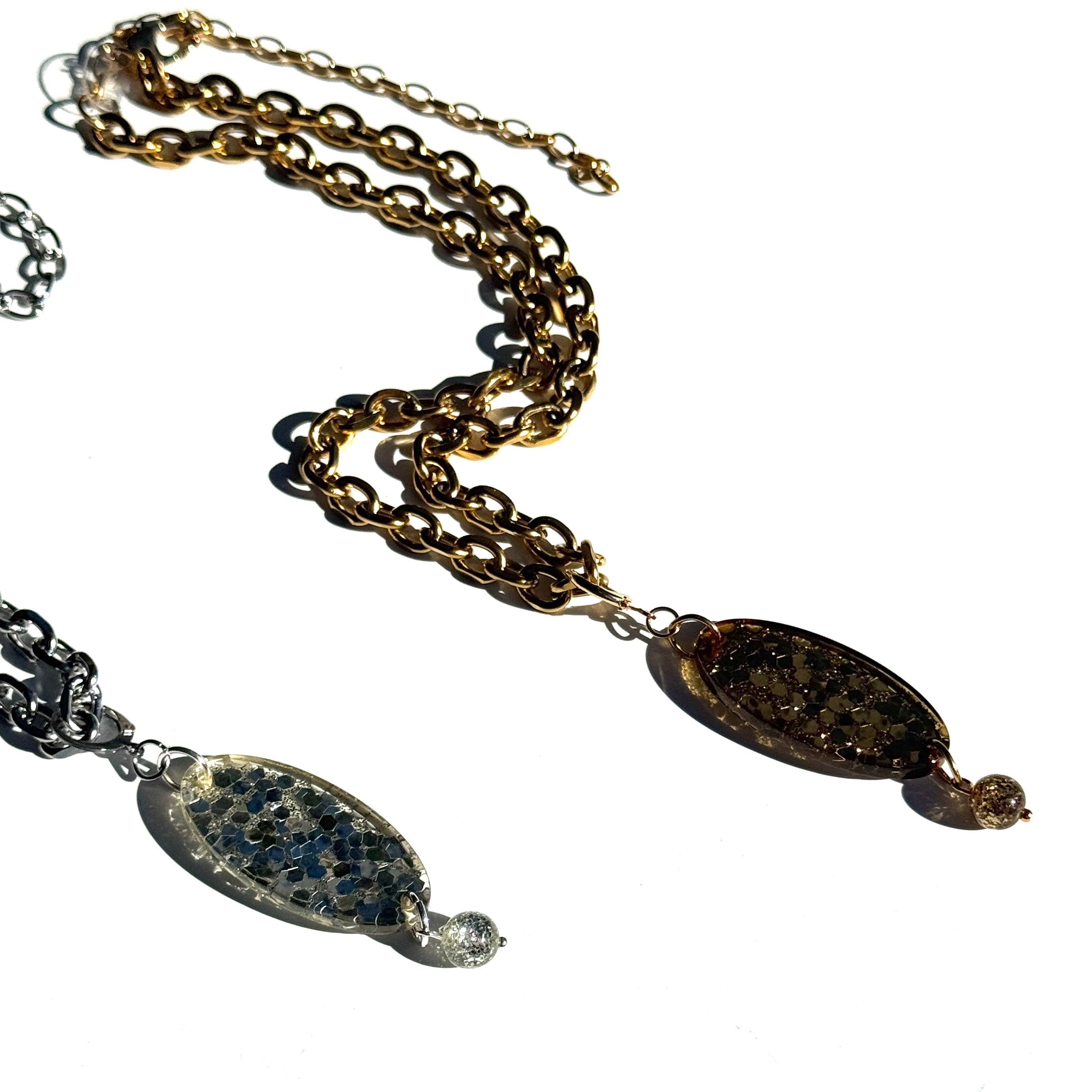 Glitter Flip Necklace