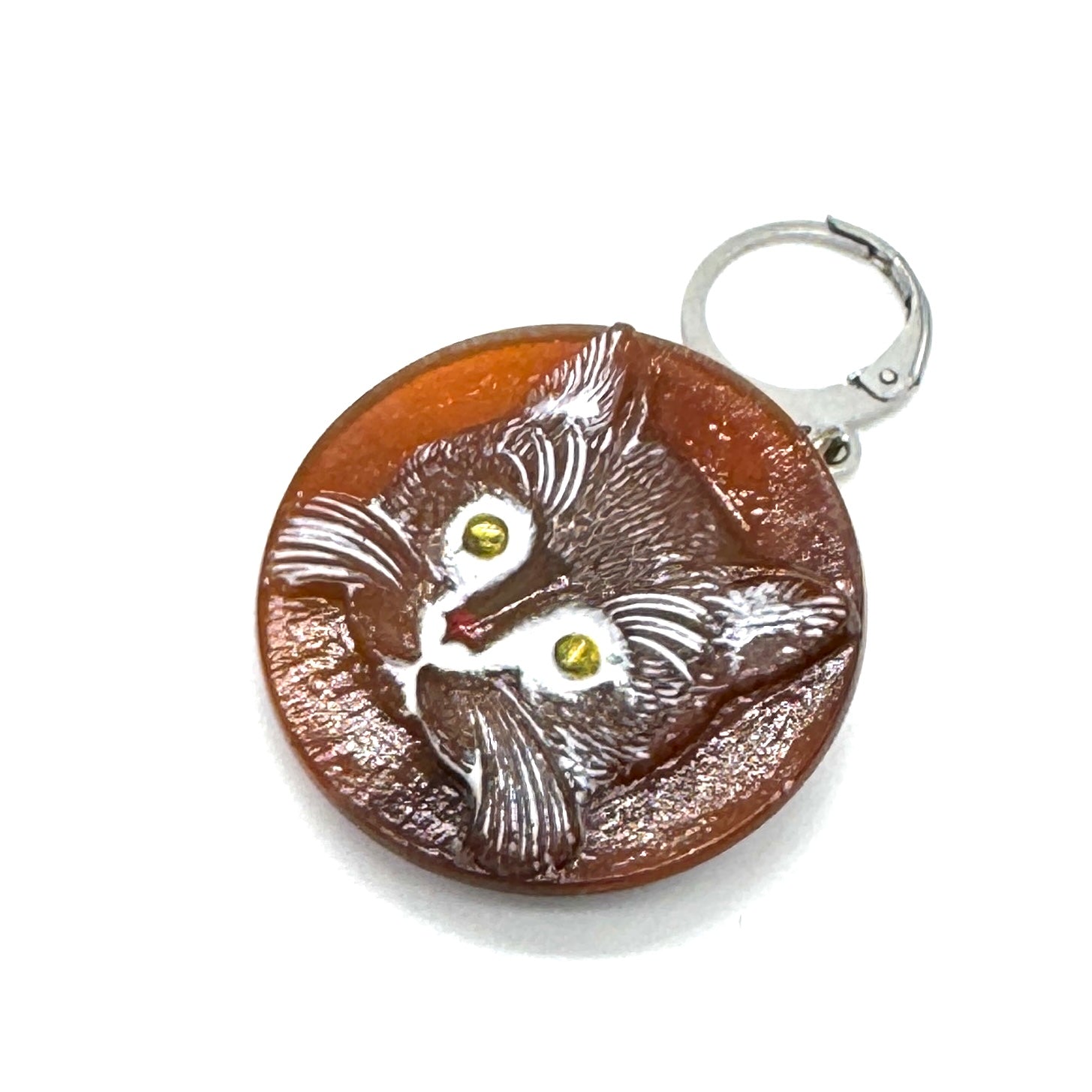 Cat Lady Charms! Vintage Glass Cats!