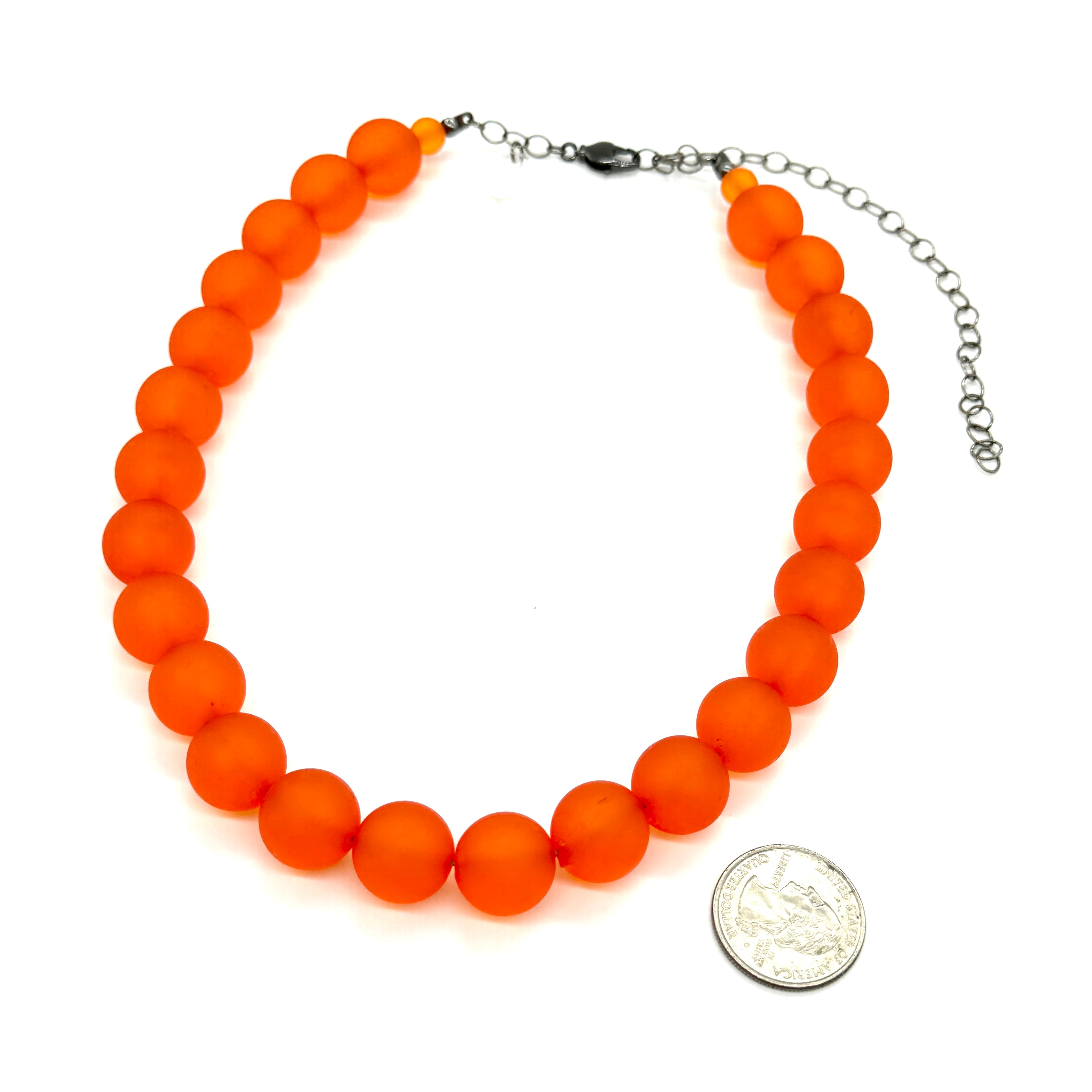 Orange Frosted Marco Necklace