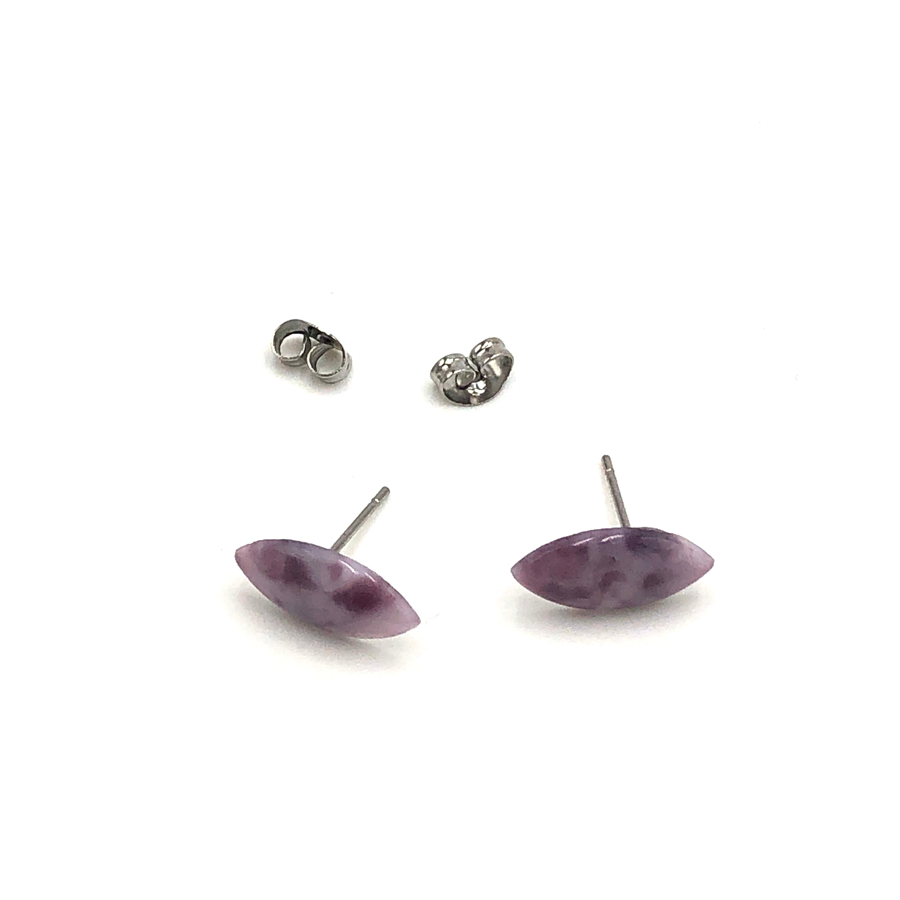 Purple Speckle Small Stud Earrings