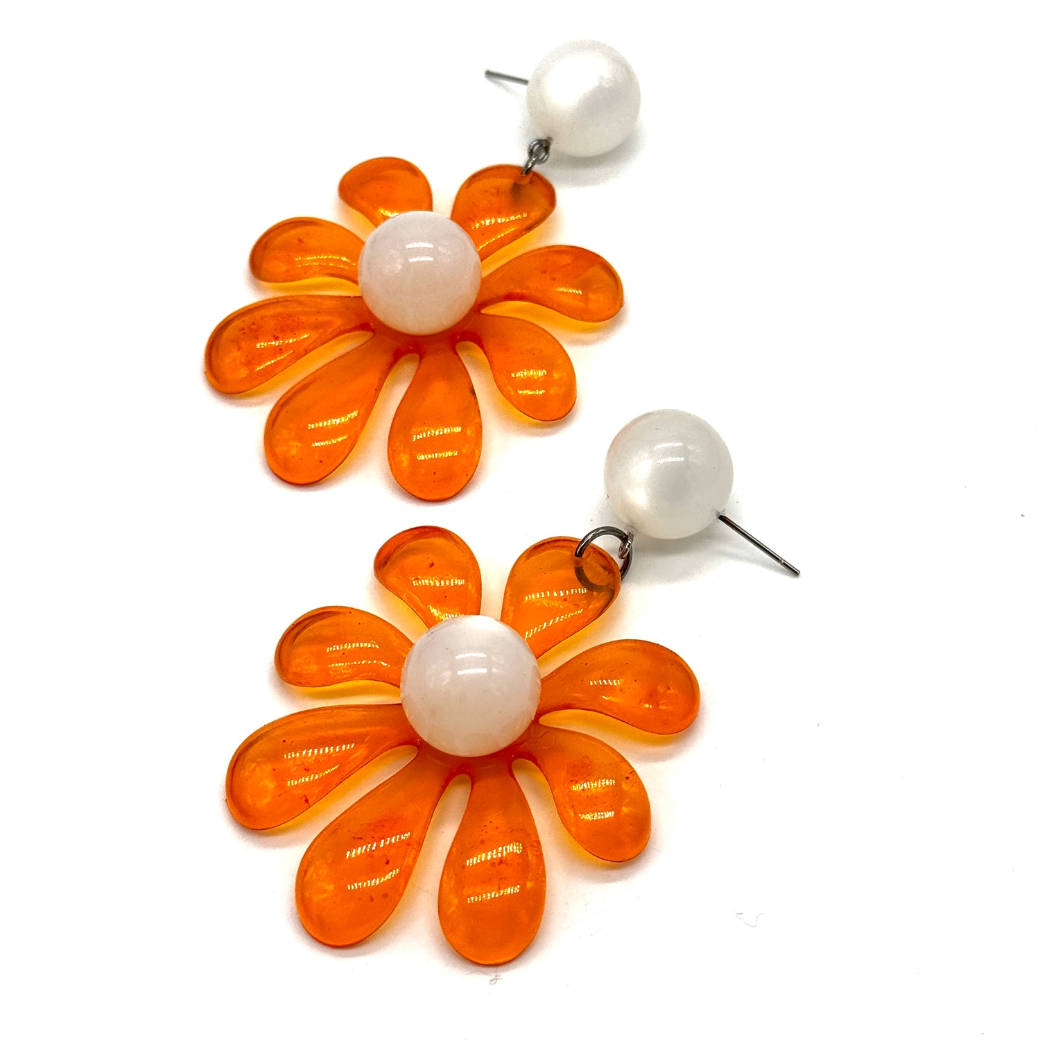Retro Splat Flower Earrings