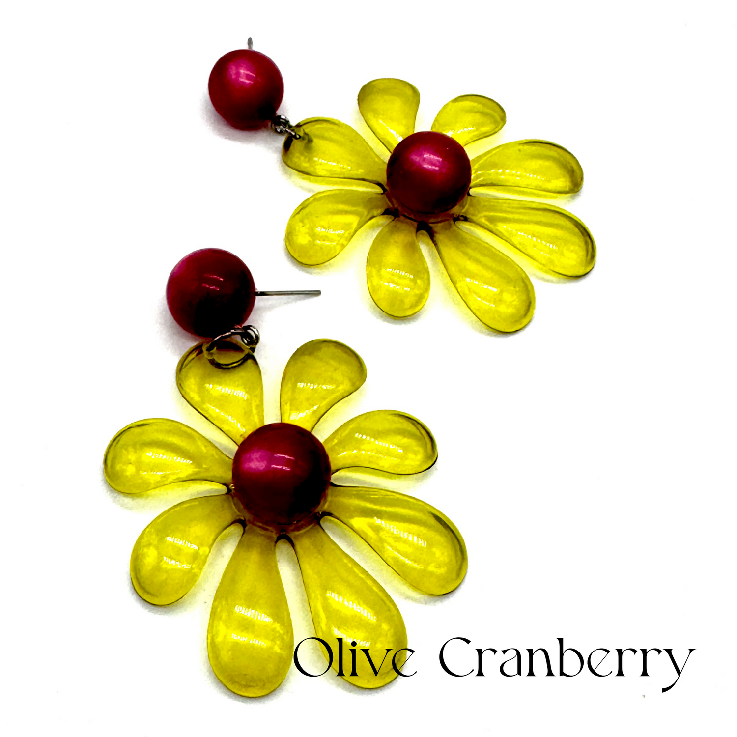 Retro Splat Flower Earrings