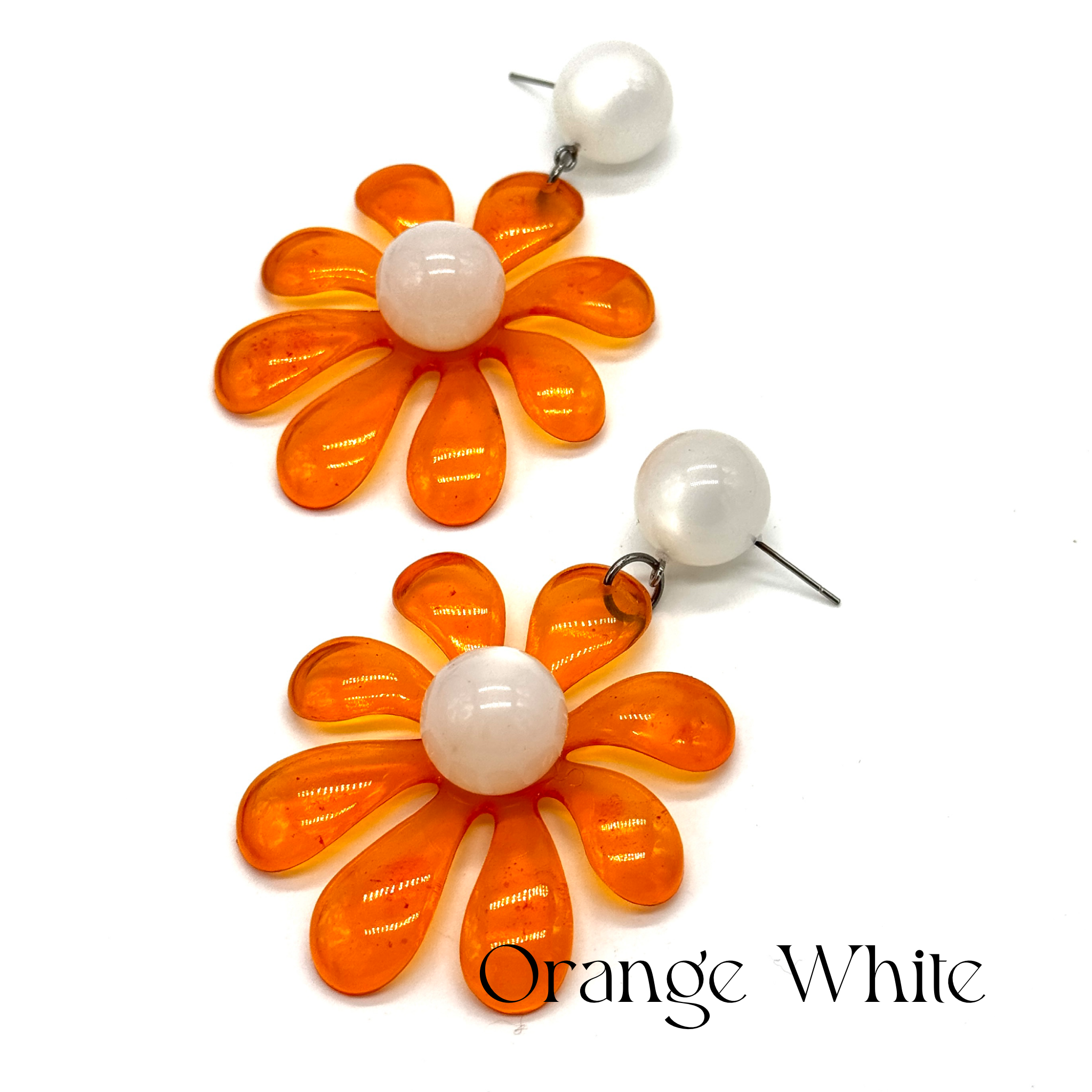 Retro Splat Flower Earrings