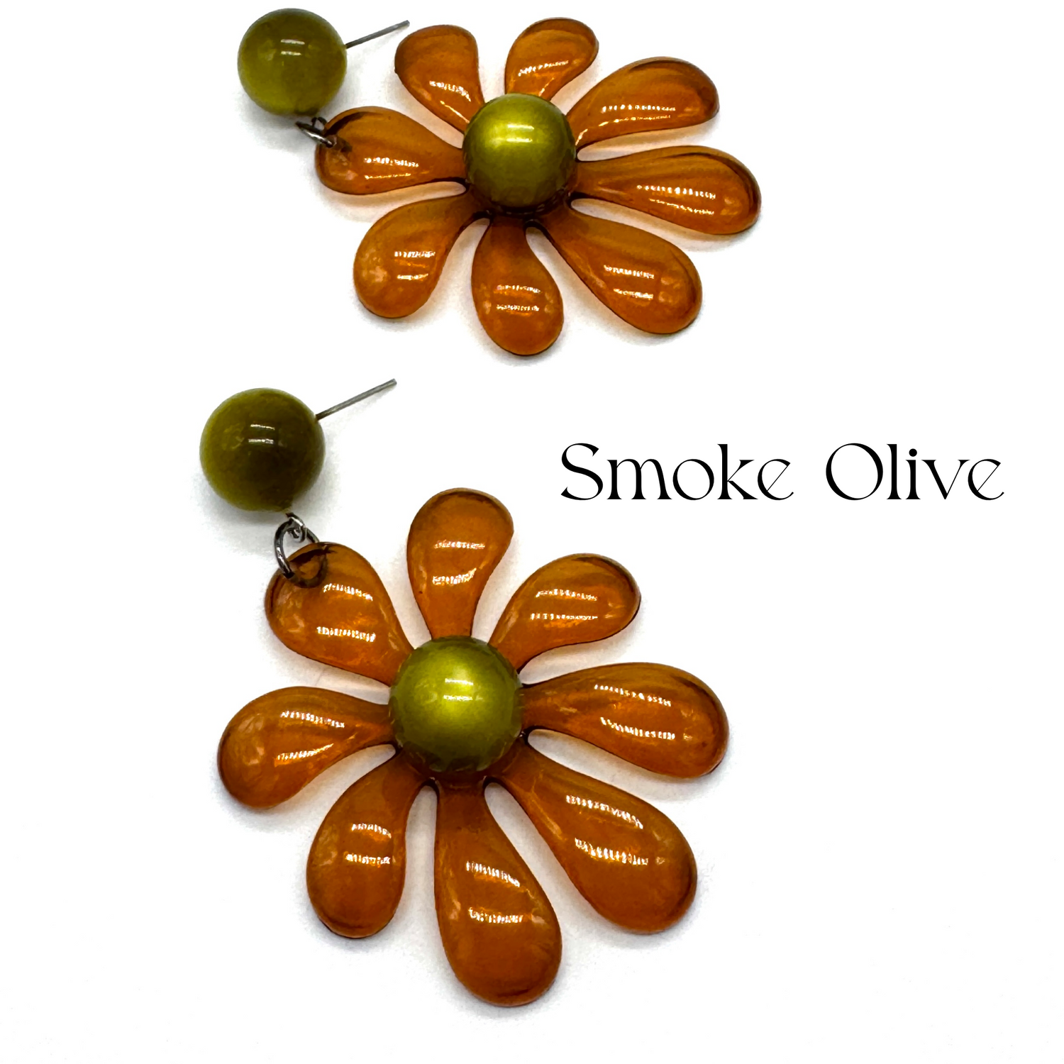 Retro Splat Flower Earrings