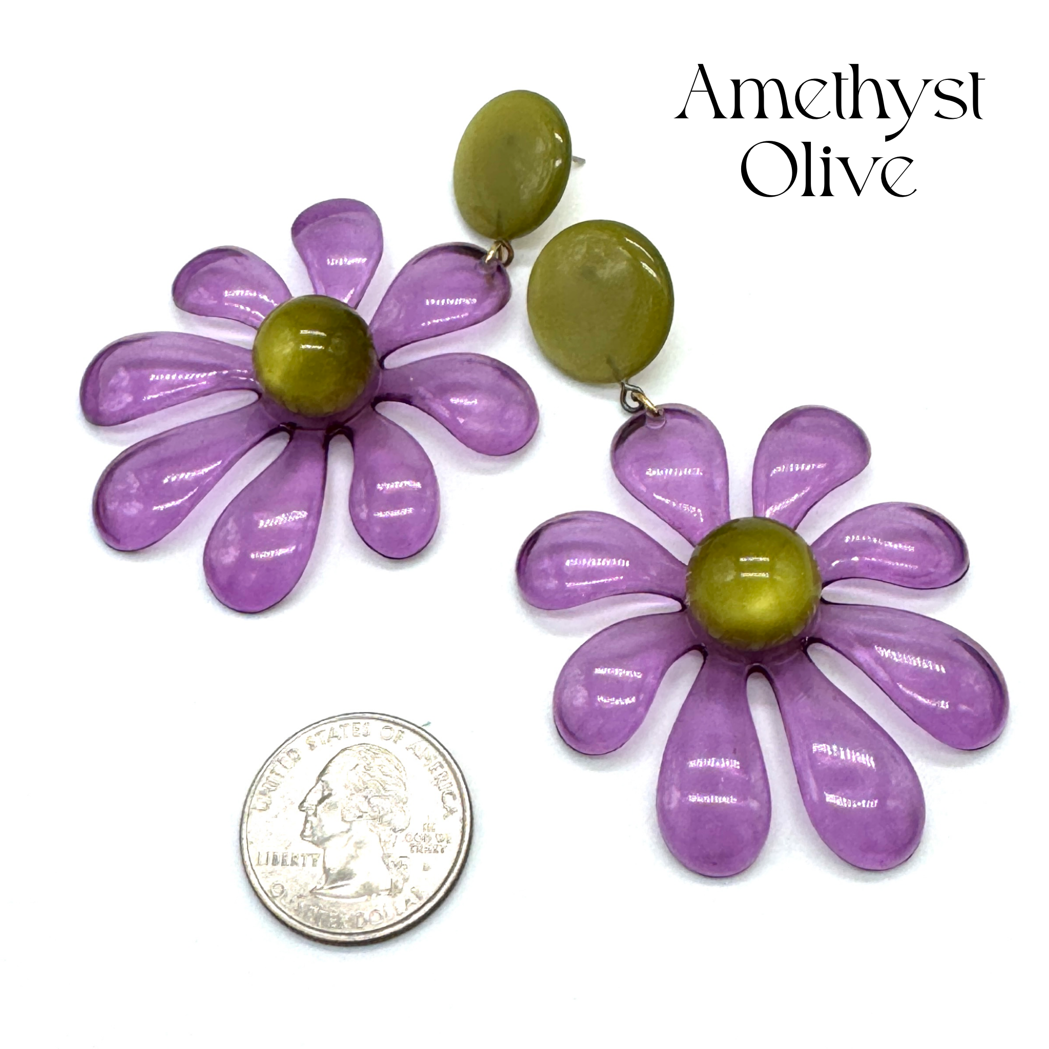 Retro Splat Flower Earrings