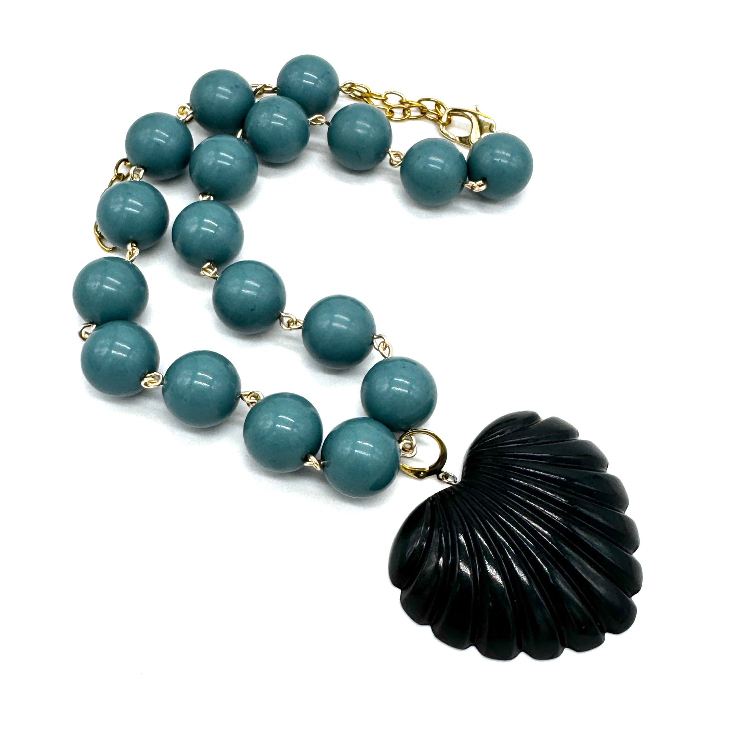 Deco Carved Heart Necklace