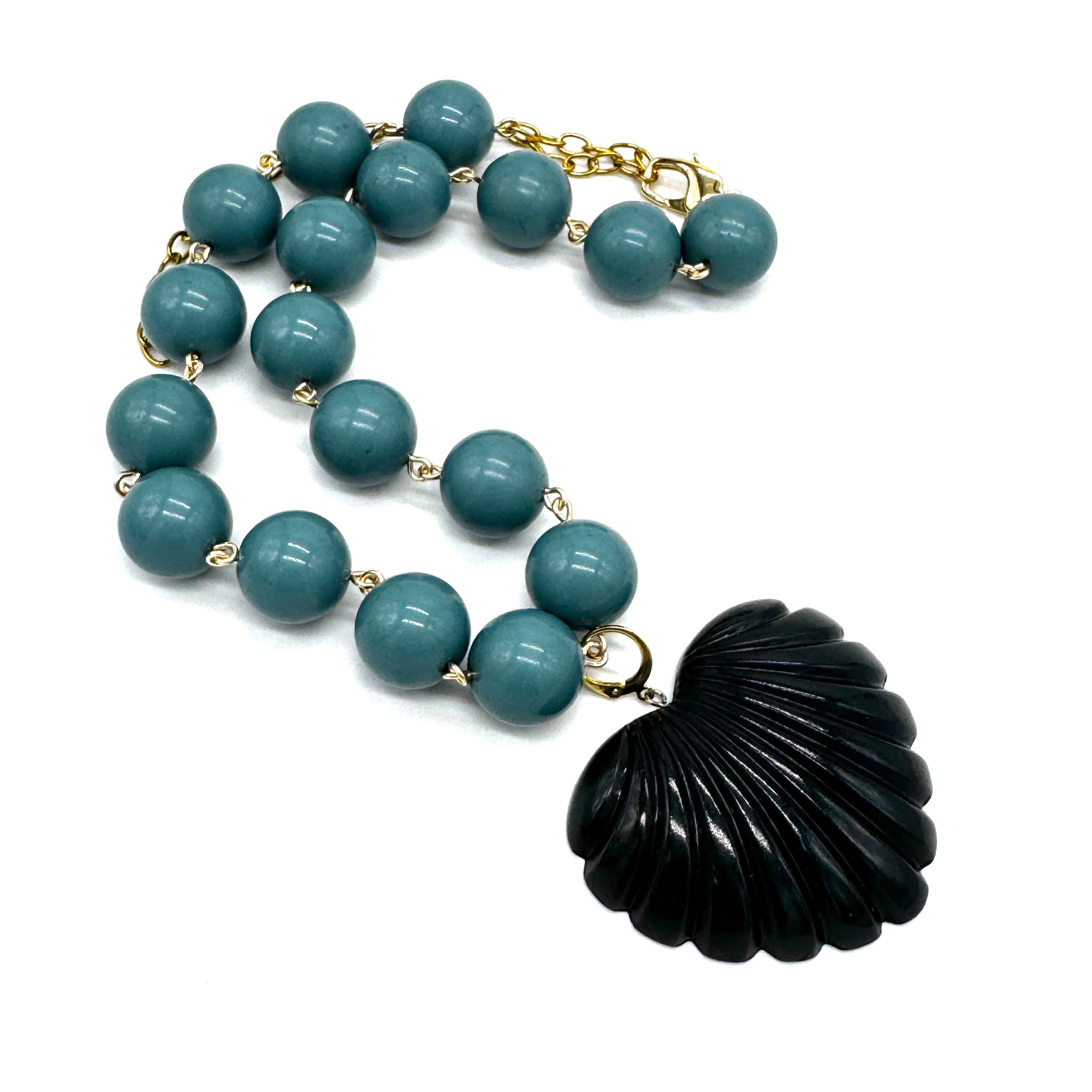 Deco Carved Heart Necklace