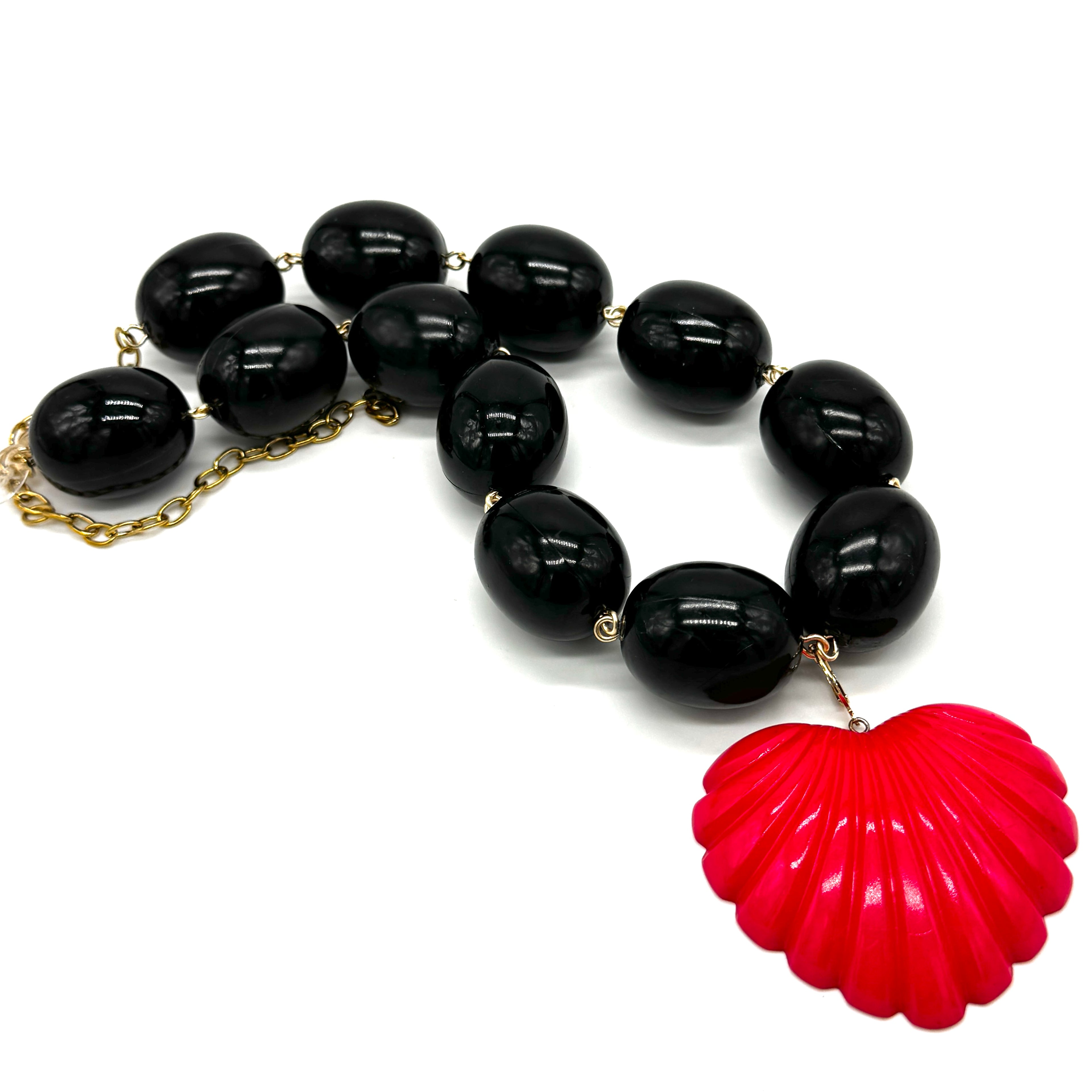 Deco Carved Heart Necklace