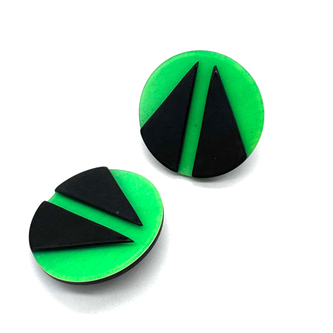 Verde Voltage Clip-On Earrings - Vintage Deadstock