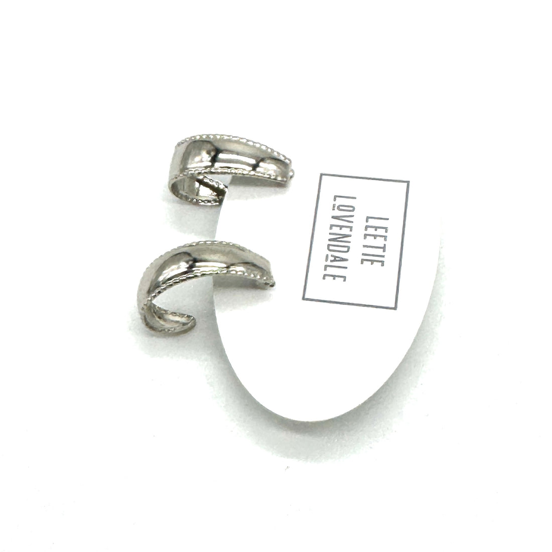 Contour Silver Hoop Earrings
