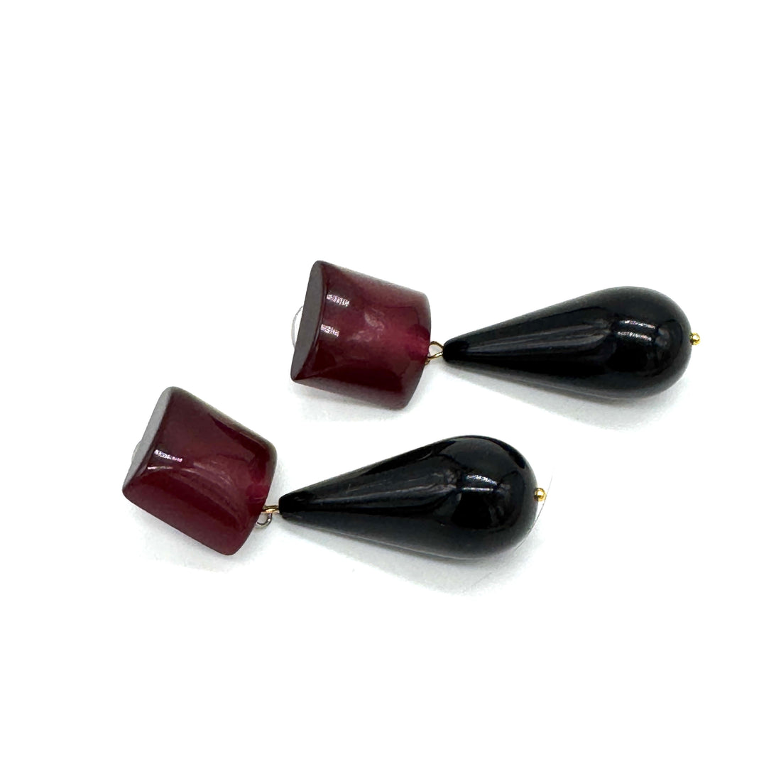 Black Cherry Moonglow Earrings